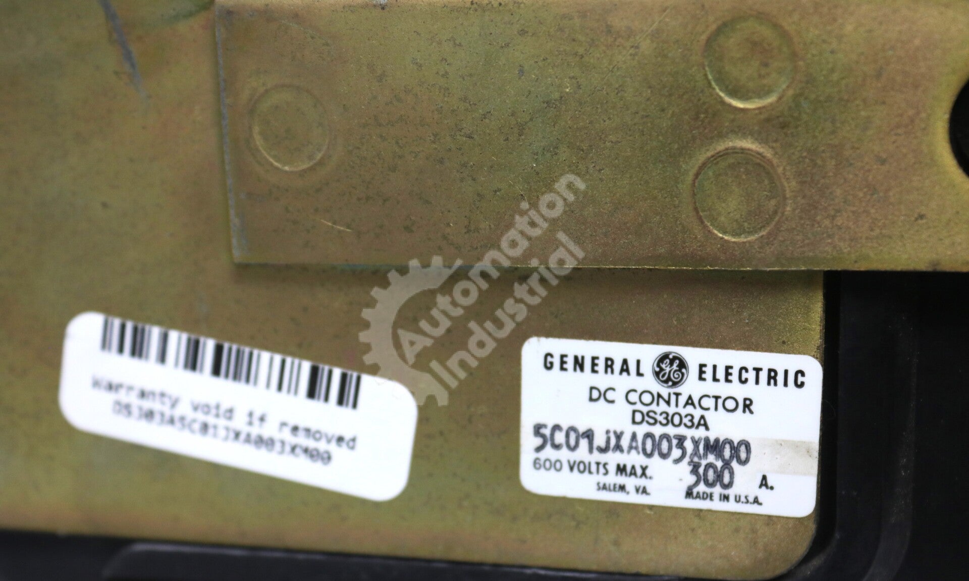 DS303A5C01JXA003XM00 By General Electric 300AMP 600VDC DC Contactor