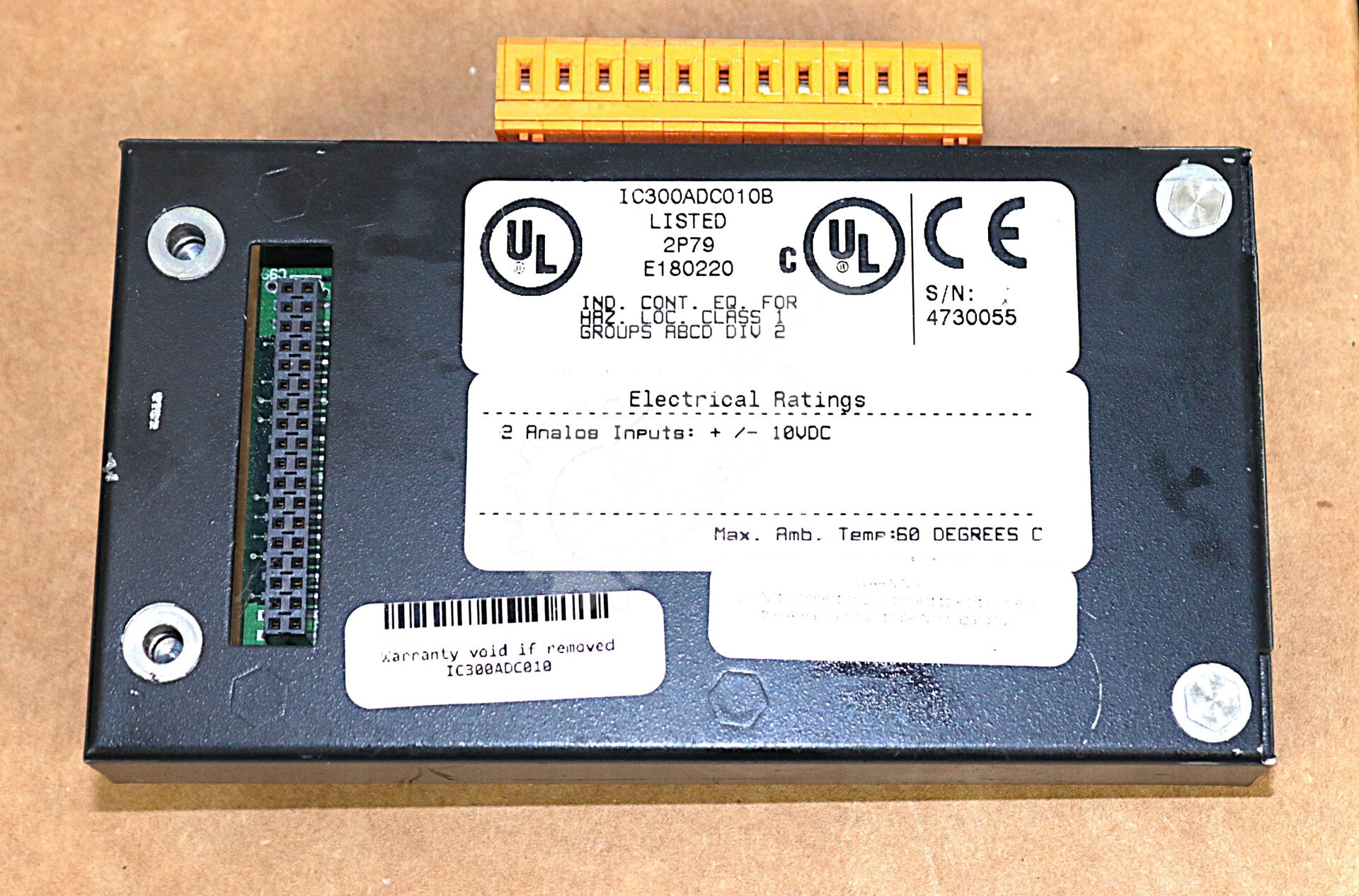 IC300ADC010 By General Electric IC300ADC010B 2 Channel Analog Voltage Input