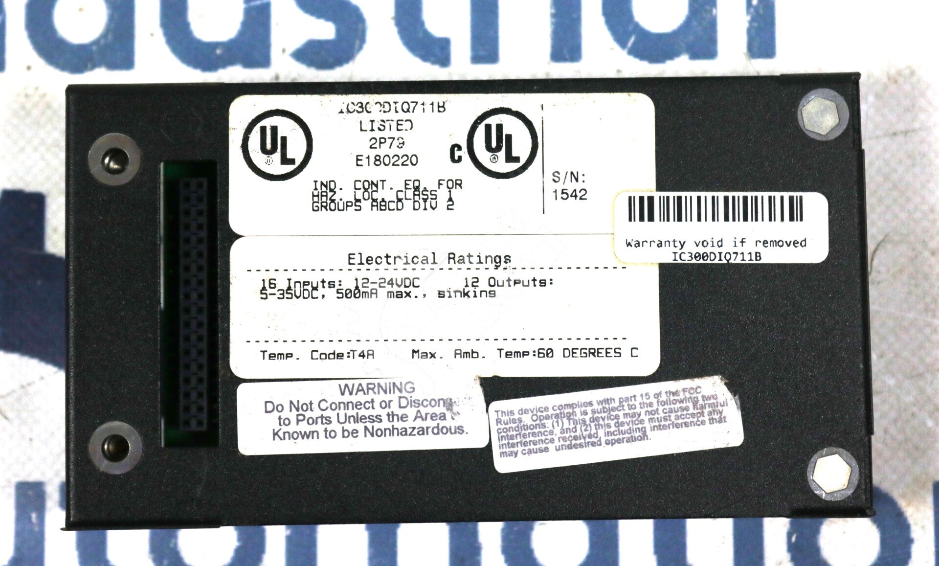 IC300DIQ711 By General Electric IC300DIQ711B 12-24VDC Smart Stack Modules