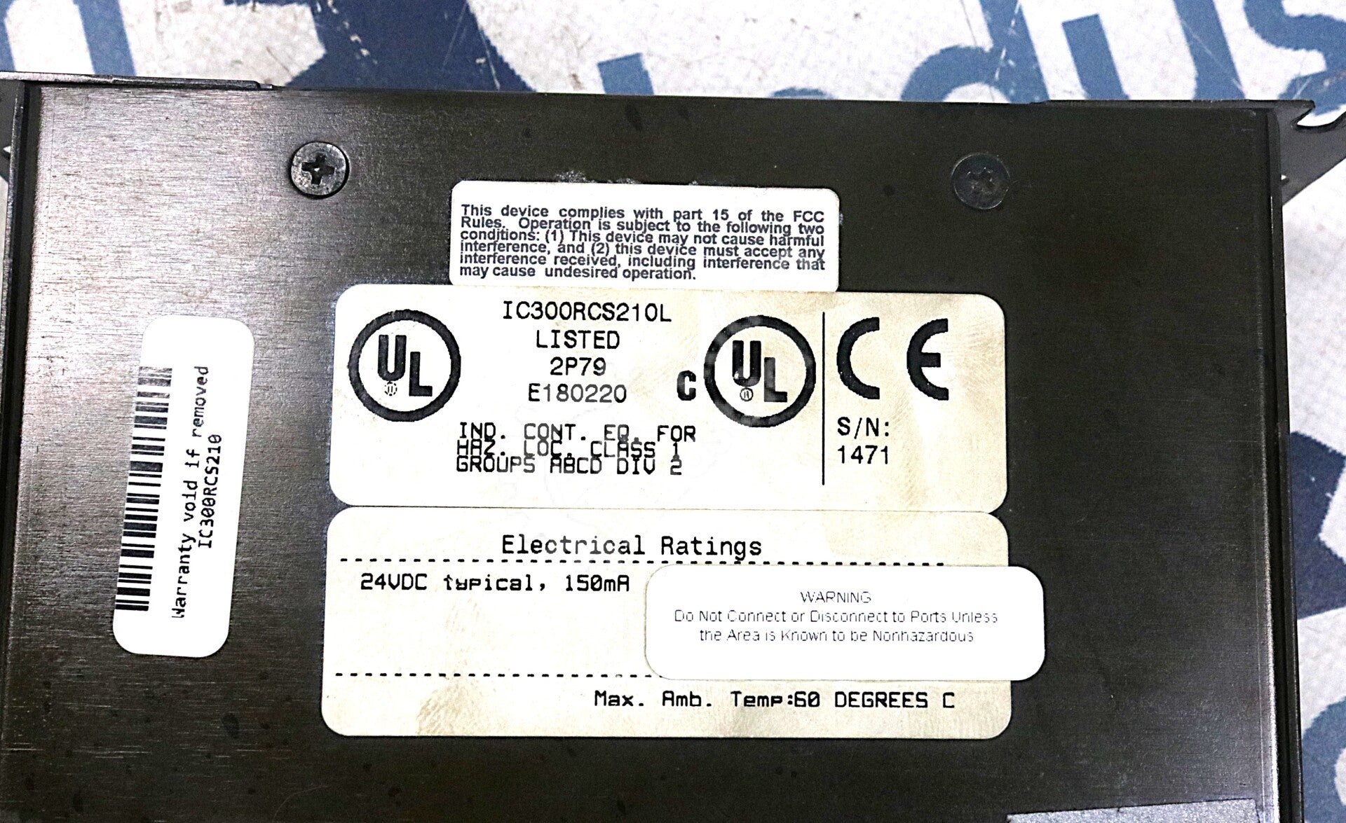 IC300RCS210 By General Electric IC300RCS210L 24VDC 150mA Remote Control Station
