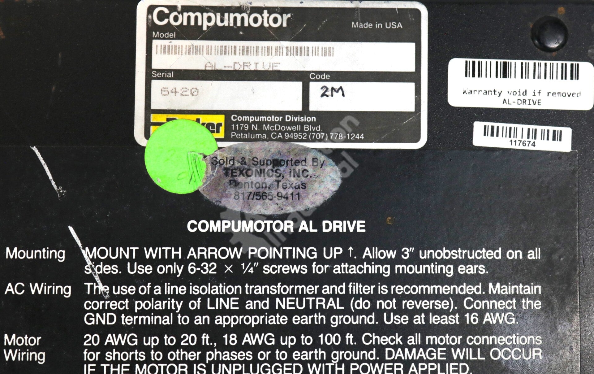 AL-DRIVE By Parker Computers Microstepping Controller AL-DRIVE Series