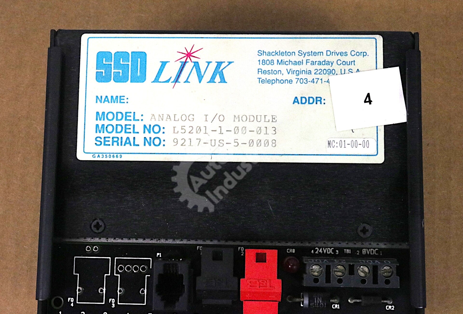 L5201-1-00-013 By Parker Eurotherm SSD Analog I/O Module