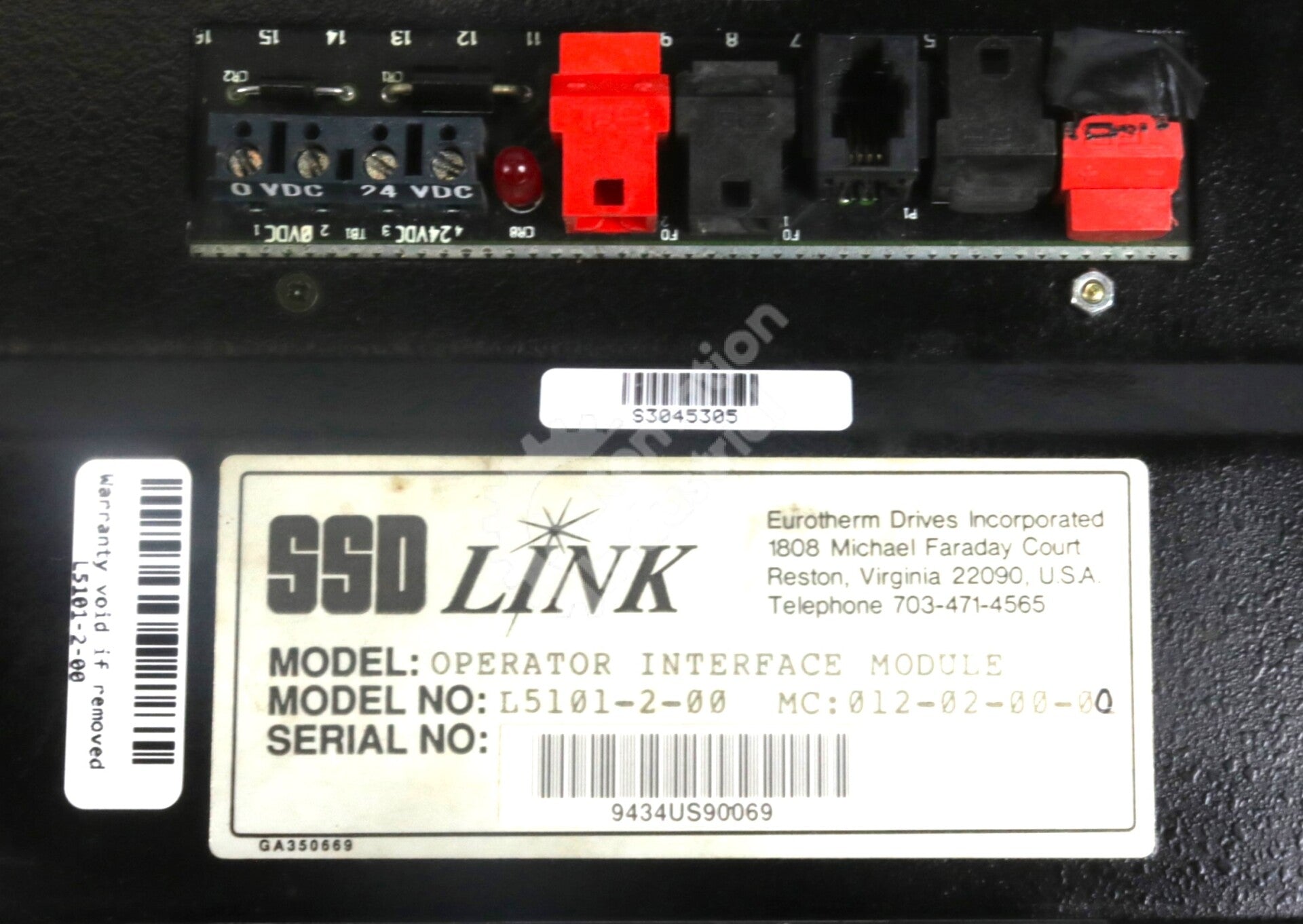 L5101-2-00 By Parker Eurotherm SSD Operator Interface Drive Module Touchscreen