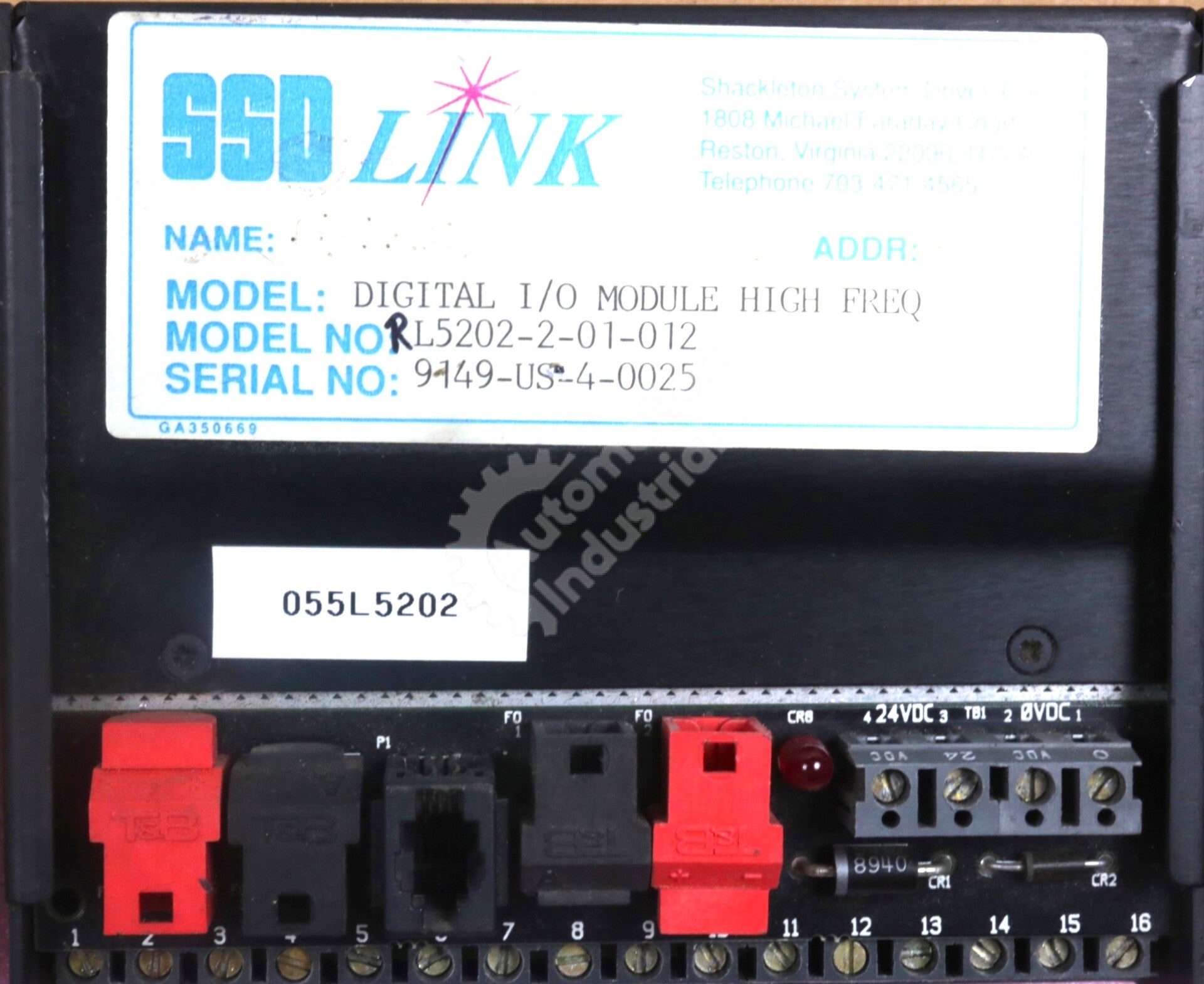 L5202-2-01-012 By Parker Eurotherm SSD Digital I/O Module High Freq