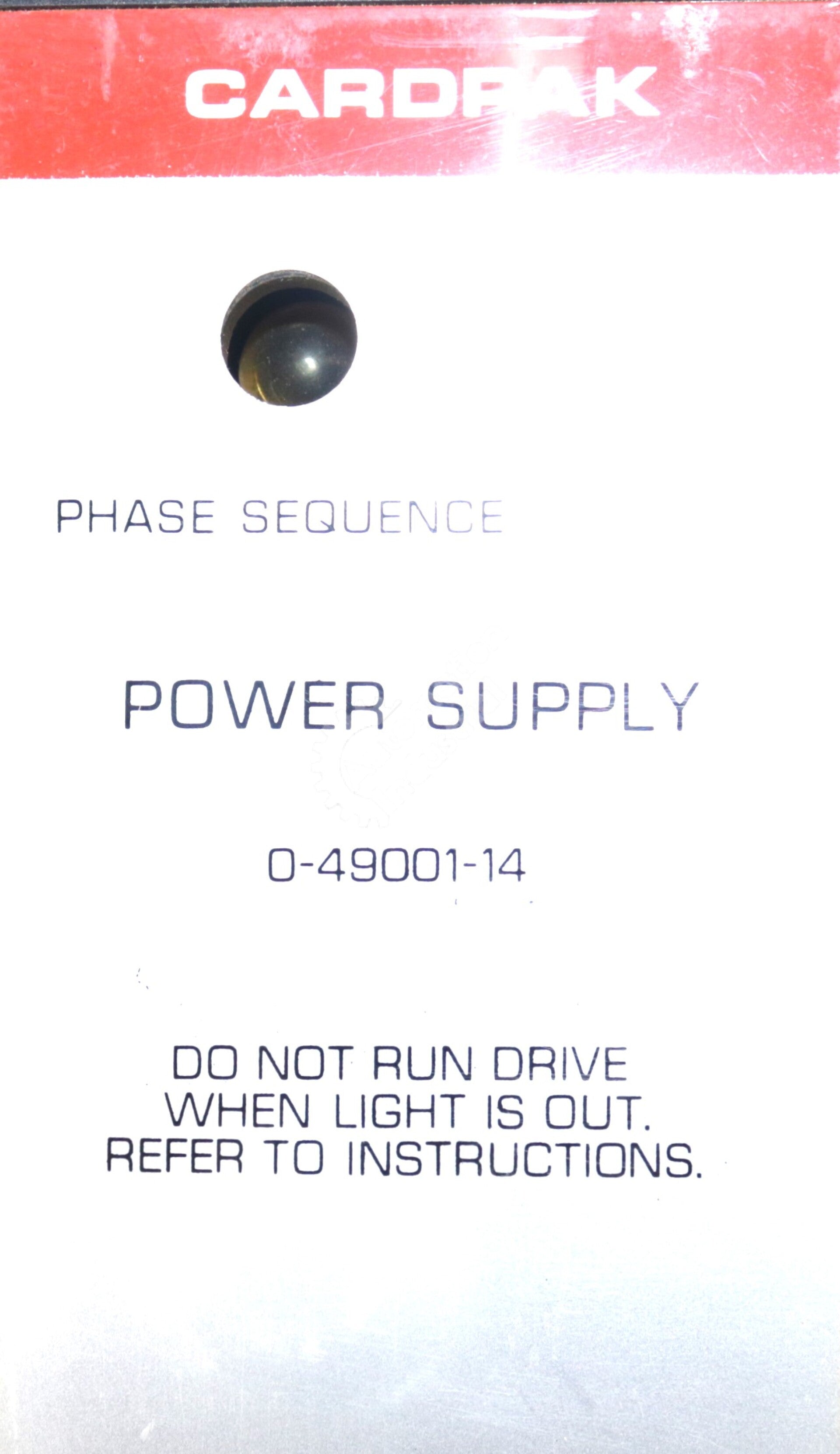 0-49001-14 By Reliance Electric Power Supply Module CardPak Series