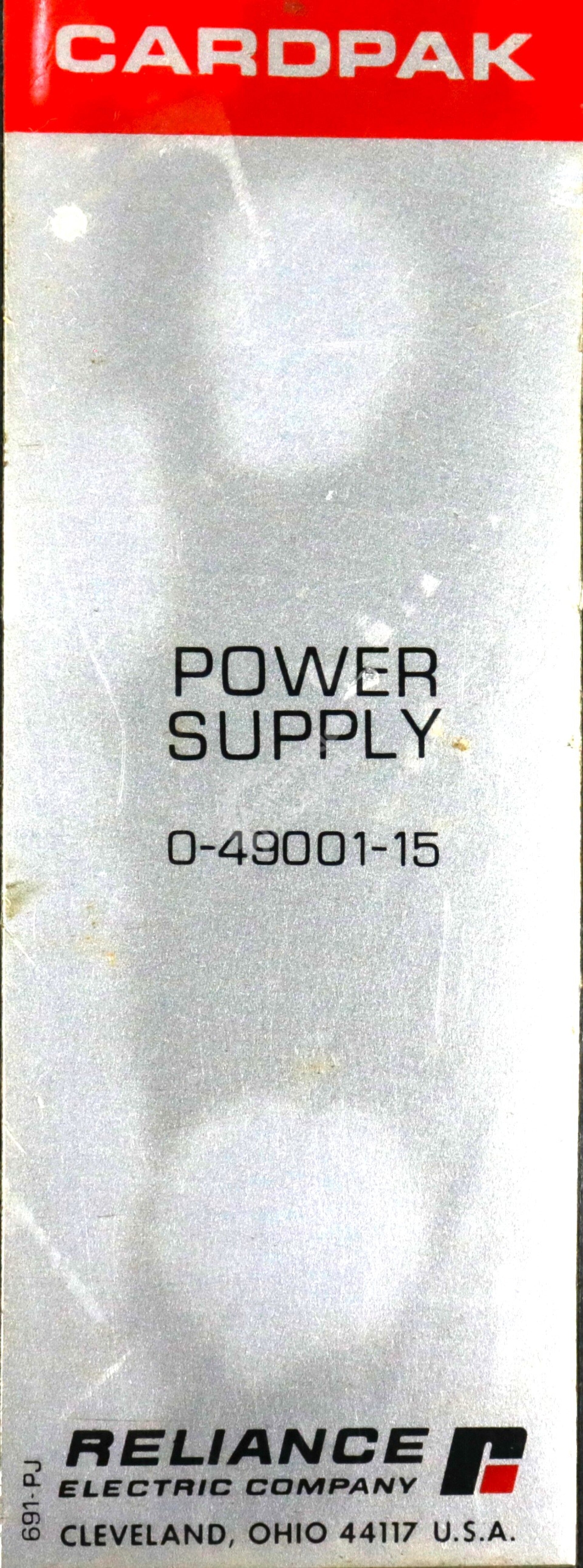 0-49001-15 By Reliance Electric Power Supply Module CardPak Series