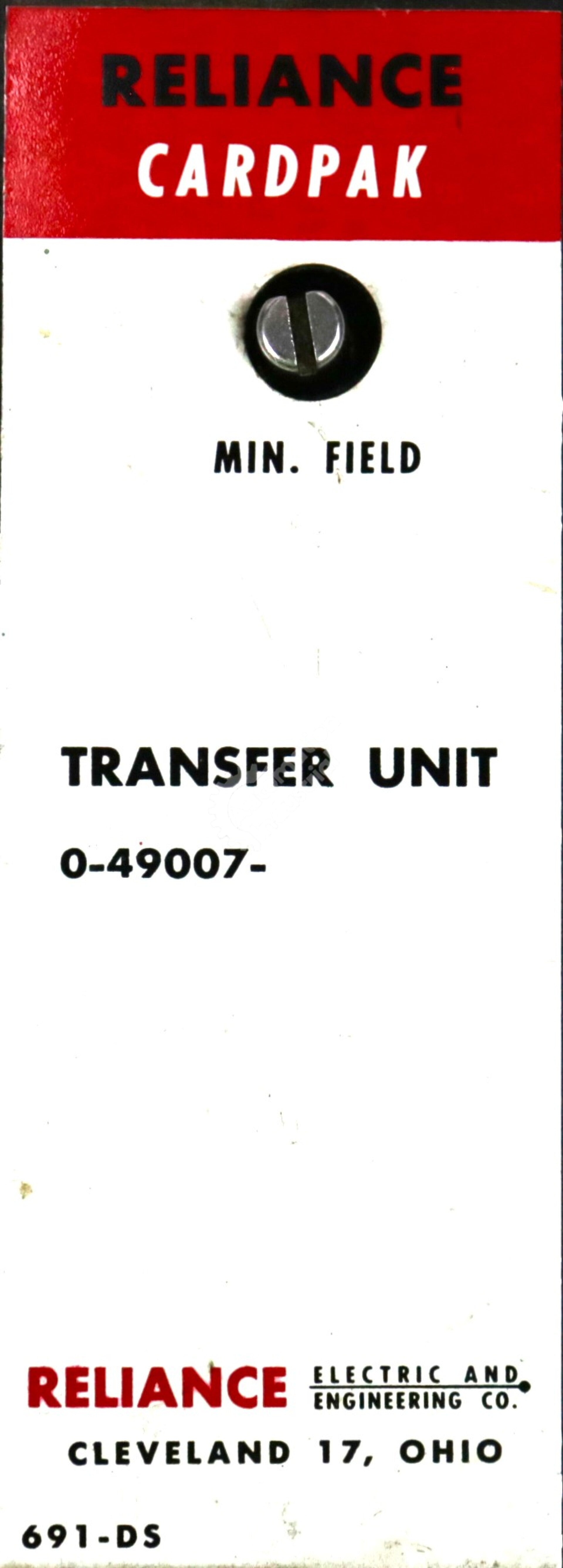 0-49007 By Reliance Electric Transfer Unit Module CardPak Series