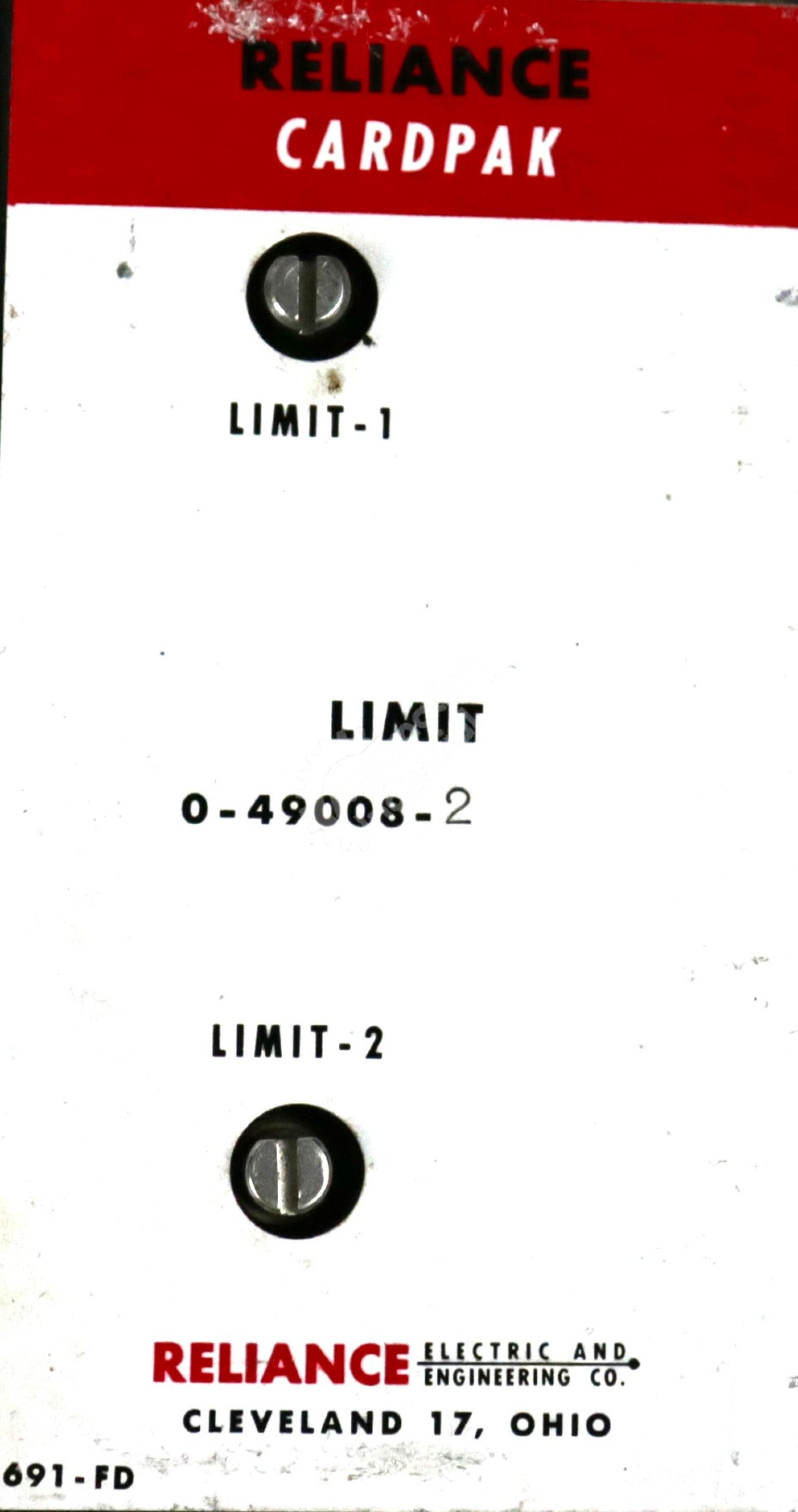 0-49008-2 By Reliance Electric Limit Module CardPak Series