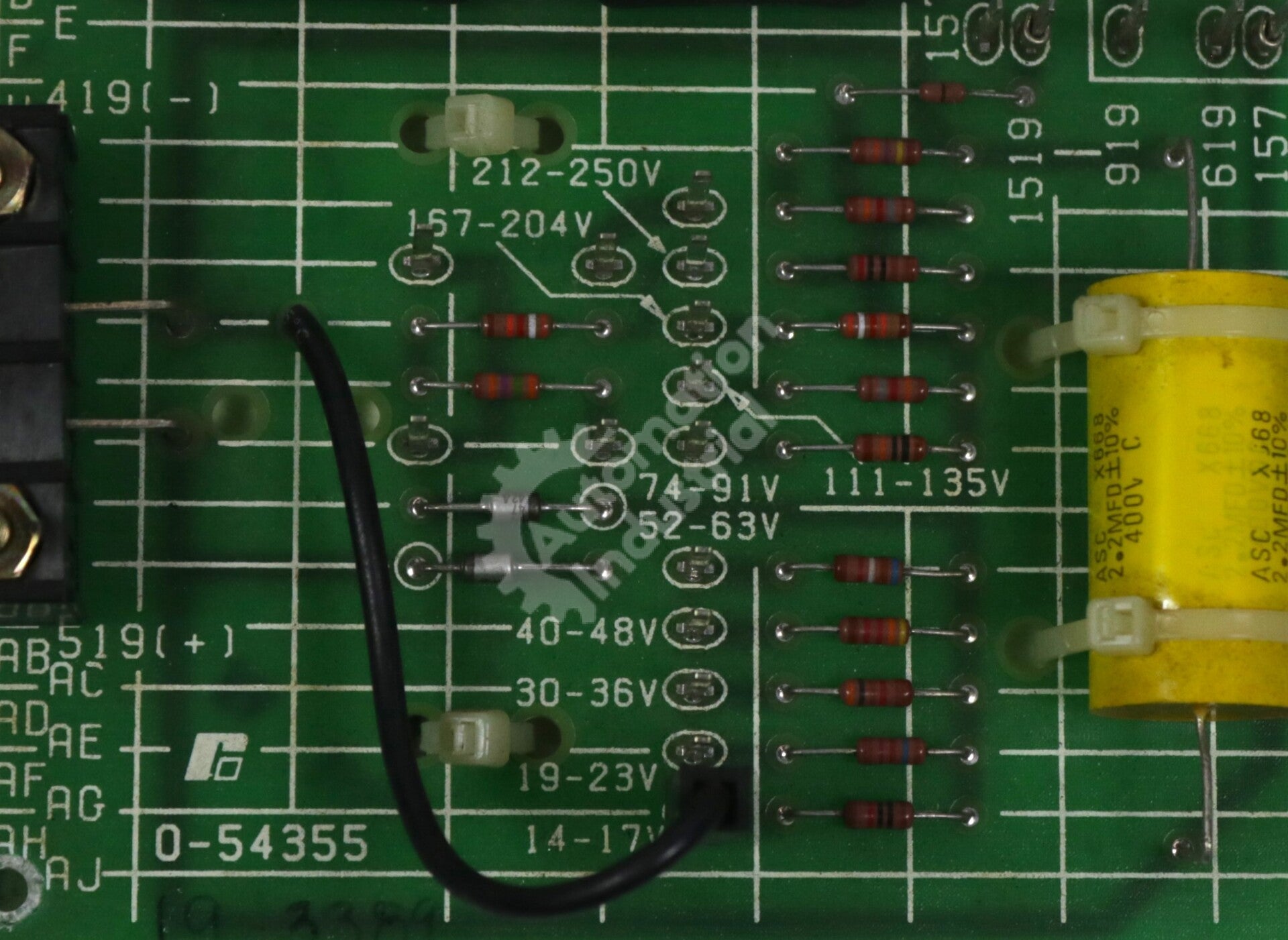 0-54355 By Reliance Electric Tachometer Scaling Card Reliance Drive Board Series