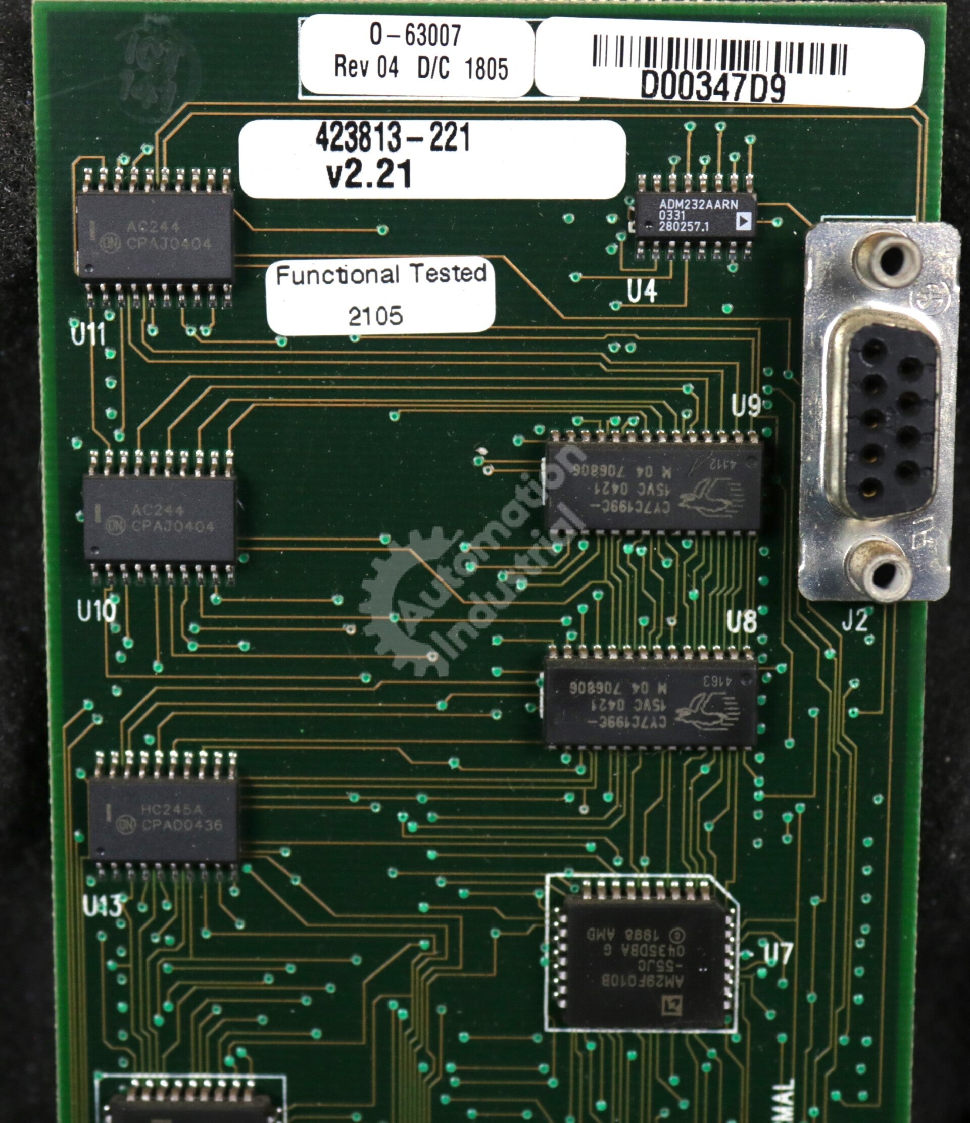 0-63007 By Reliance Electric Comm Interface PC Board FlexPak 3000 Series