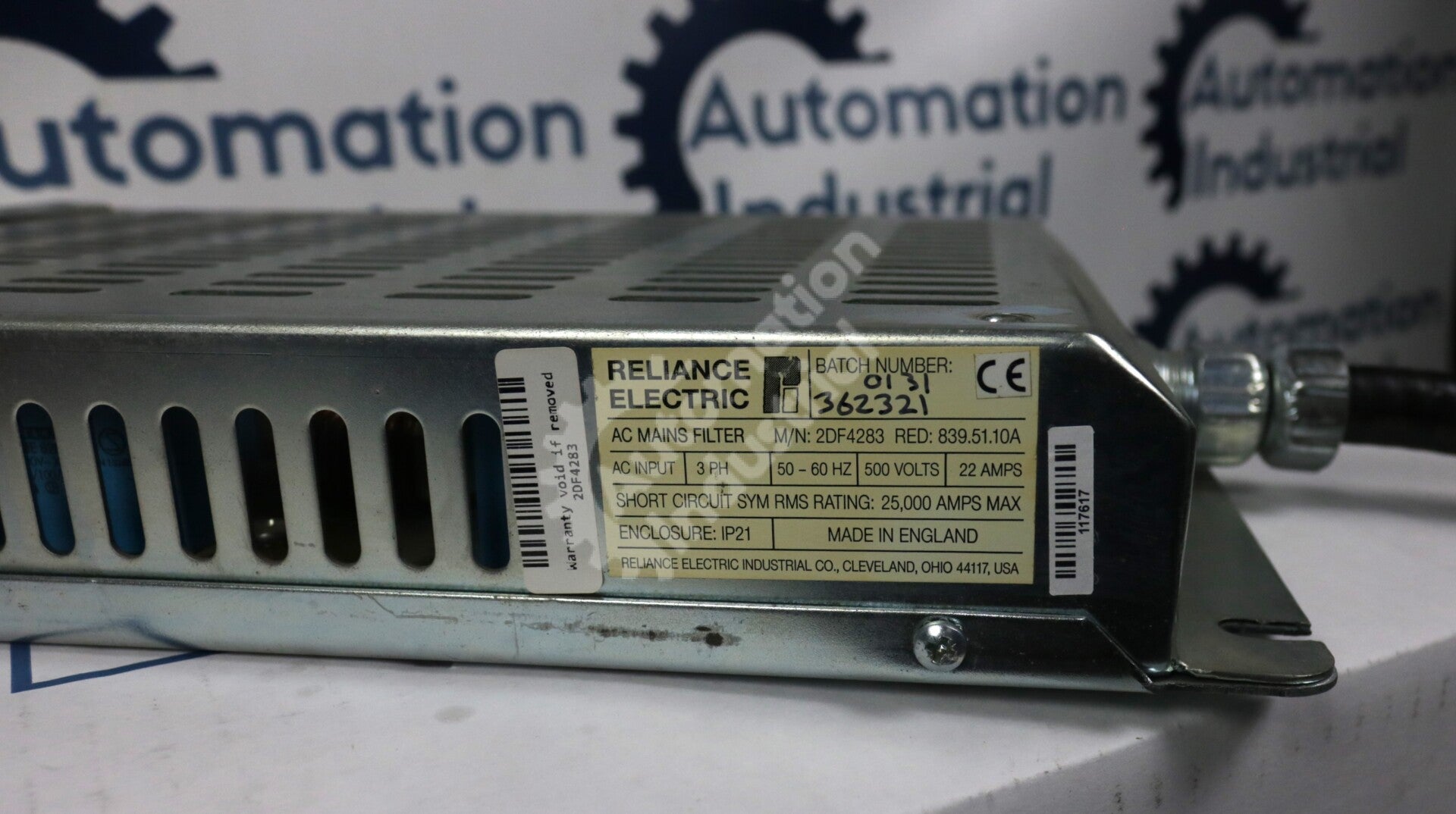 2DF4283 By Reliance Electric AC Mains Filter AF-600 FP Series