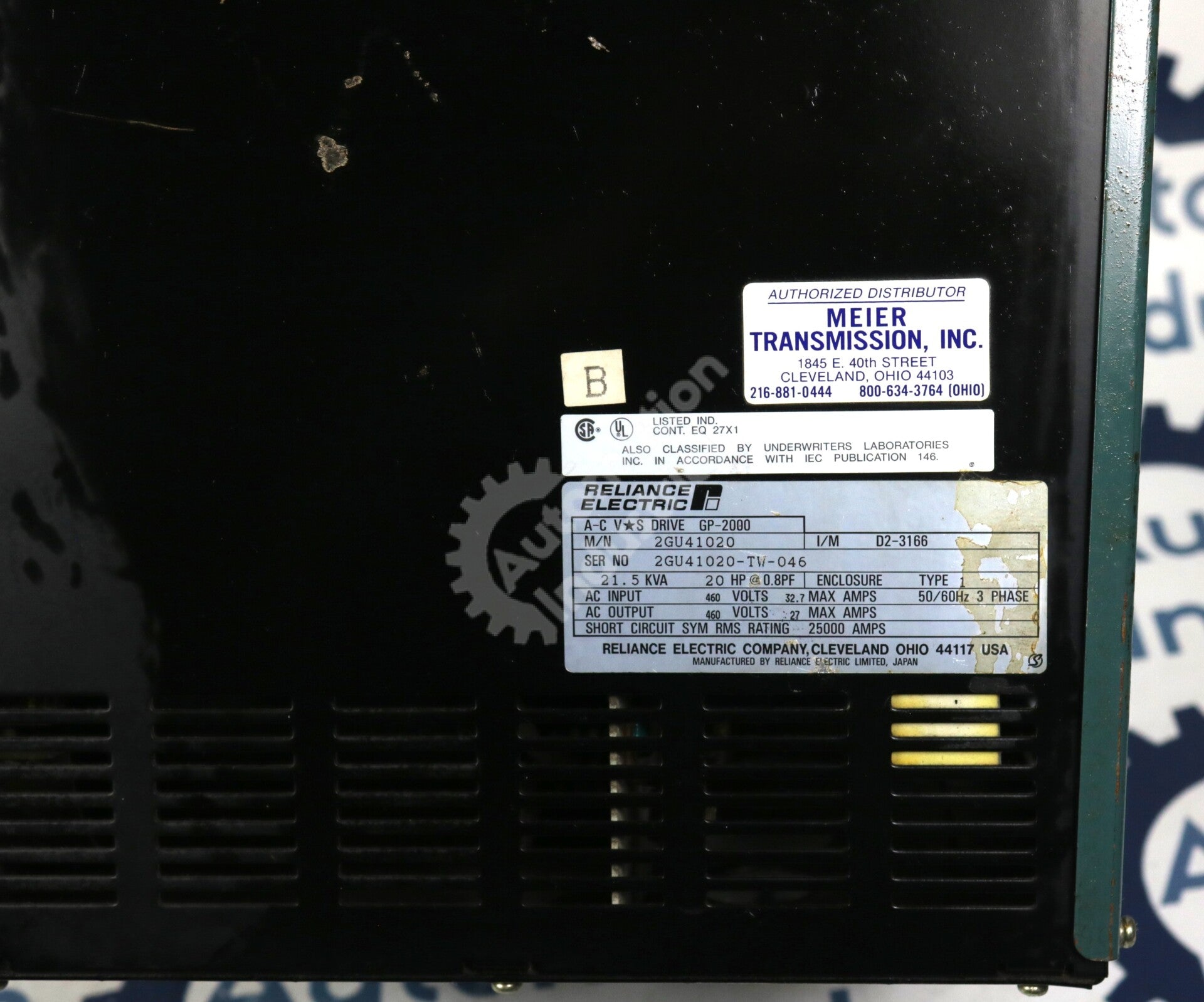 2GU41020 By Reliance Electric 20HP 460VAC 3-Phase GP-2000 AC VS Drive