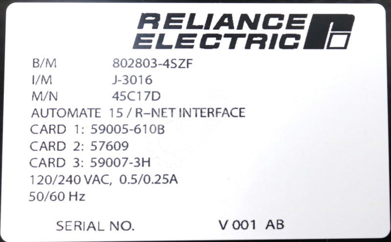 45C17D By Reliance Electric Programmable Controller AutoMate