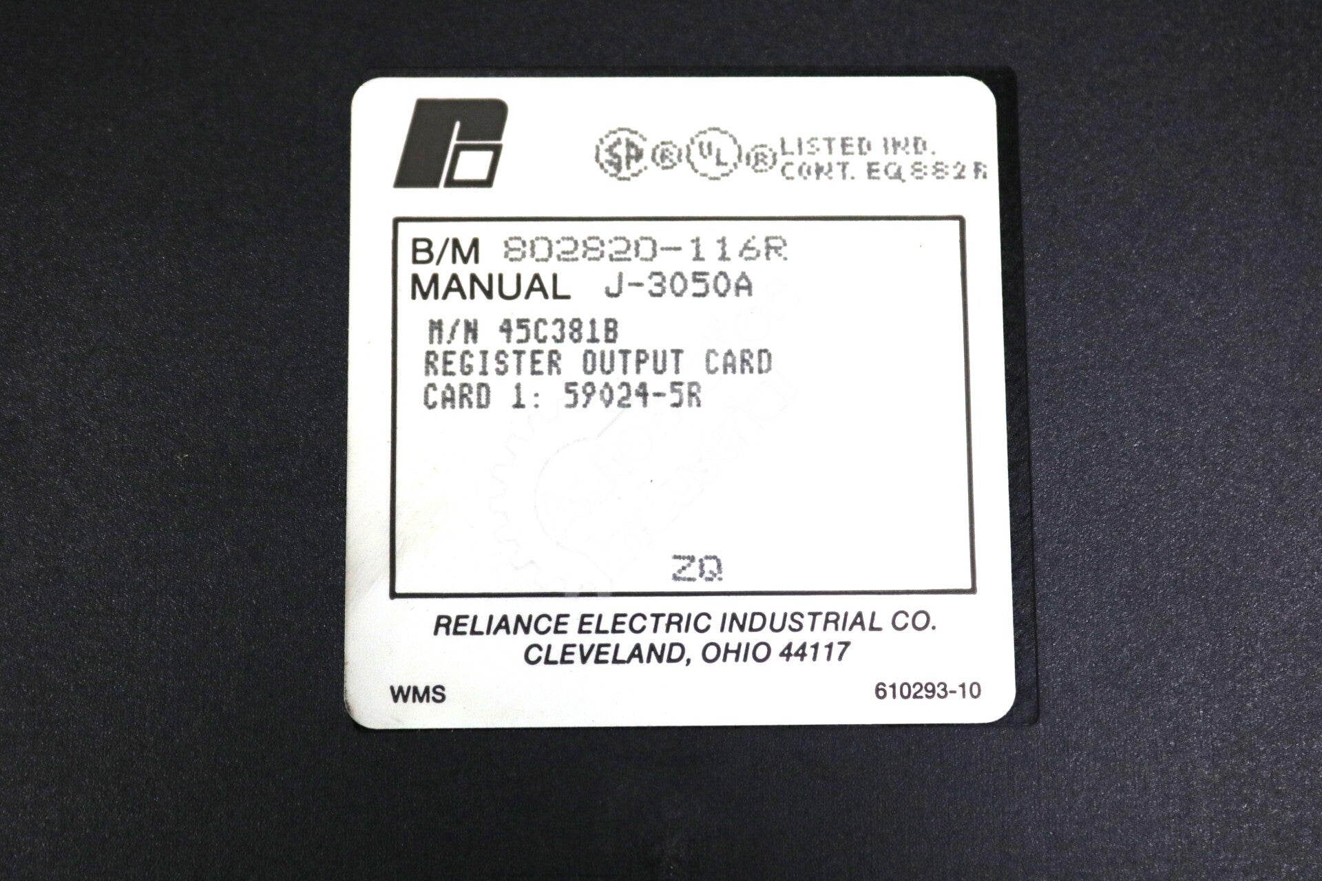 45C381B By Reliance Electric AutoMate Register Output Card Module