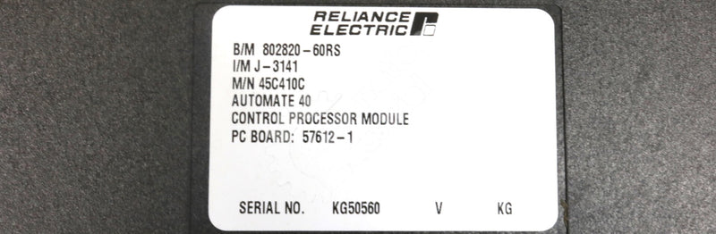 45C410C By Reliance Electric Control Processor Module AutoMate