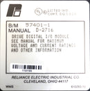 57401-1 By Reliance Electric Drive Digital I/O Module AutoMax