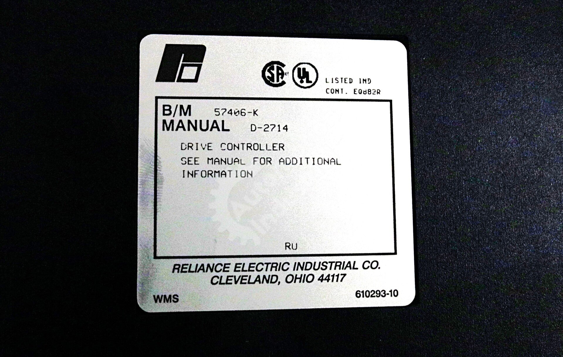 57406 By Reliance Electric 57406-K Drive Control Module