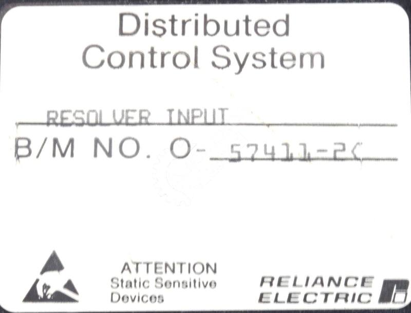 57411-2 By Reliance Electric Resolver Input Module AutoMax