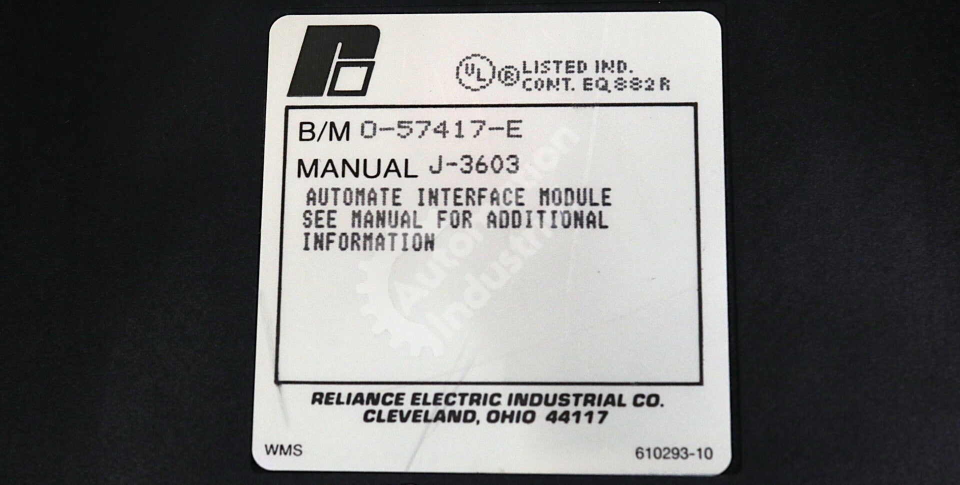 57417 By Reliance Electric AutoMate Interface Module