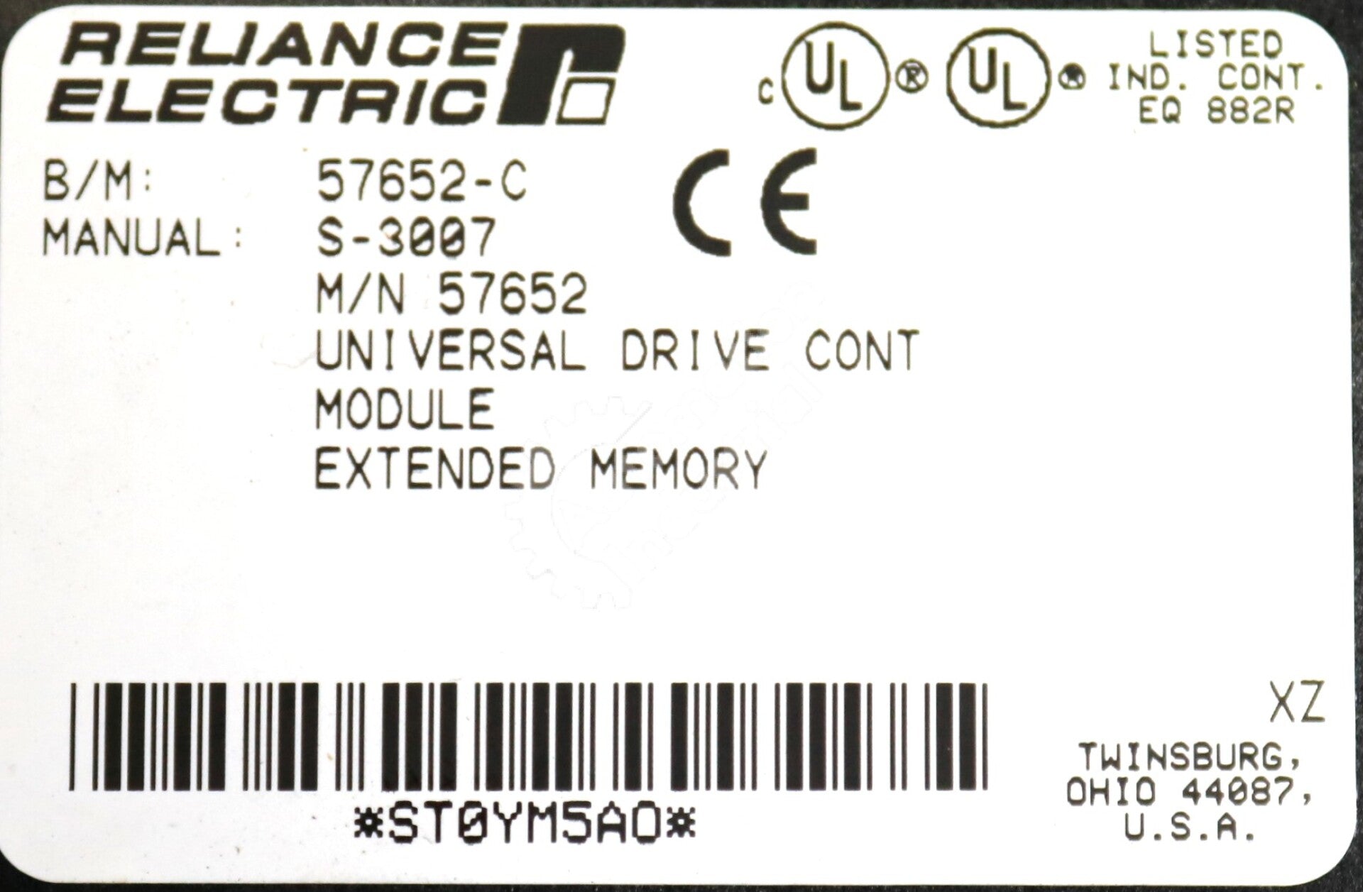 57652 By Reliance Electric Universal Drive Controller EM Module AutoMax