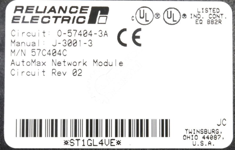 57C404C By Reliance Electric 0-57404-3A Network Module AutoMax