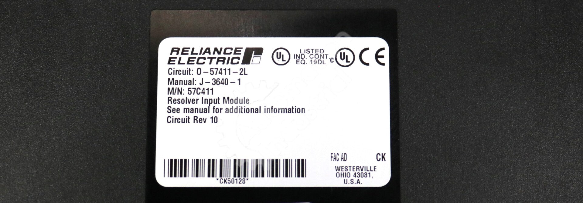 57C411 By Reliance Electric 0-57411-2L Resolver Input Module AutoMax PLC