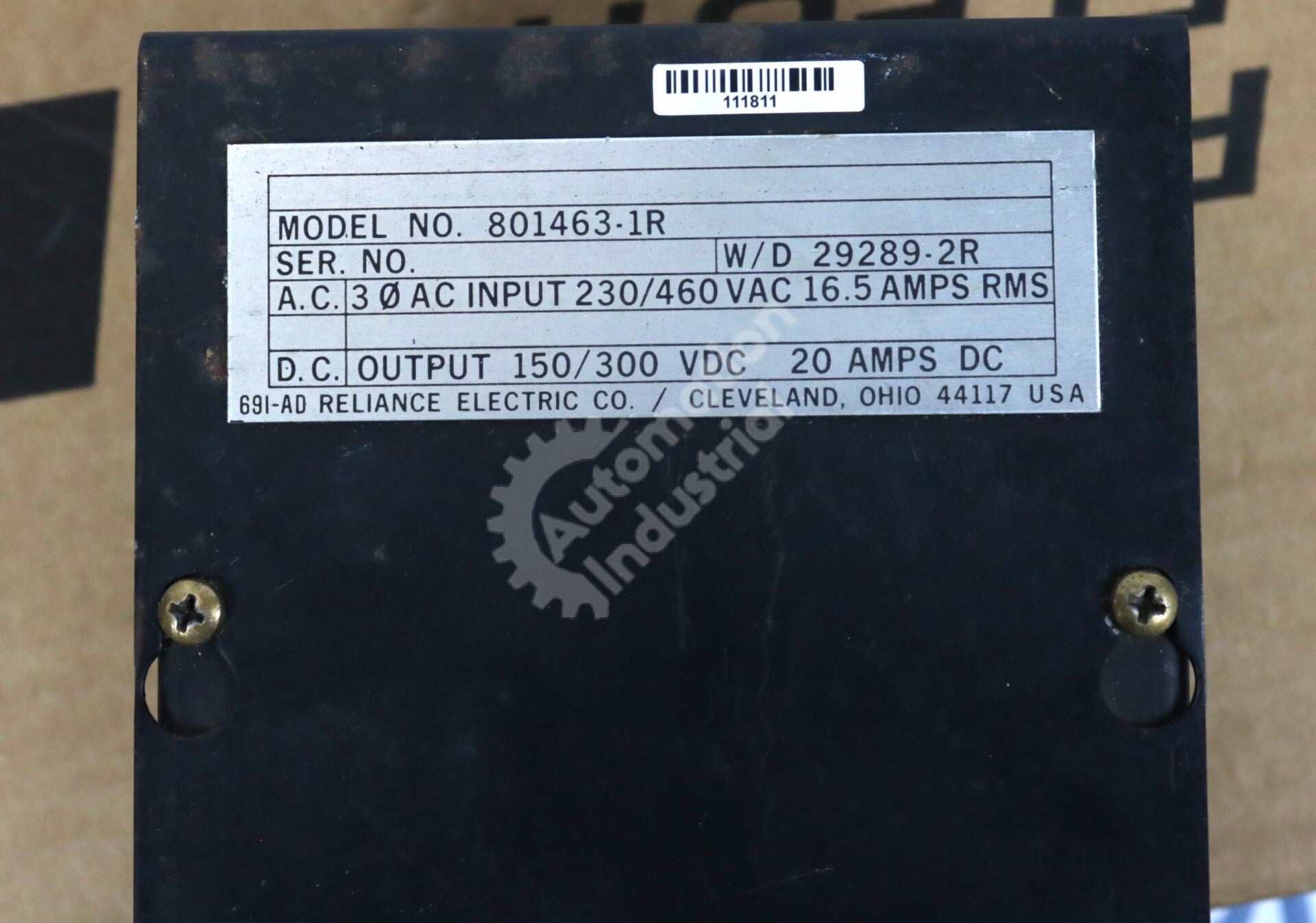 801463-1R By Reliance Electric VSX Assembly Reliance Drive Component Series