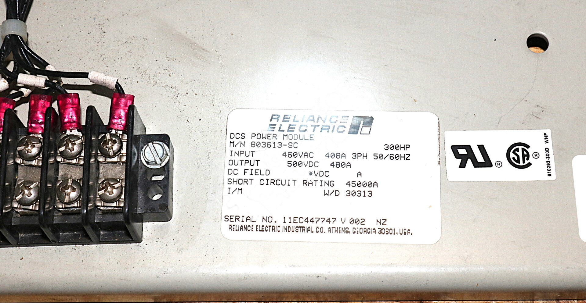 803613-SC By Reliance Electric 460VAC 3 Phase 408amp 50/60Hz Power Module