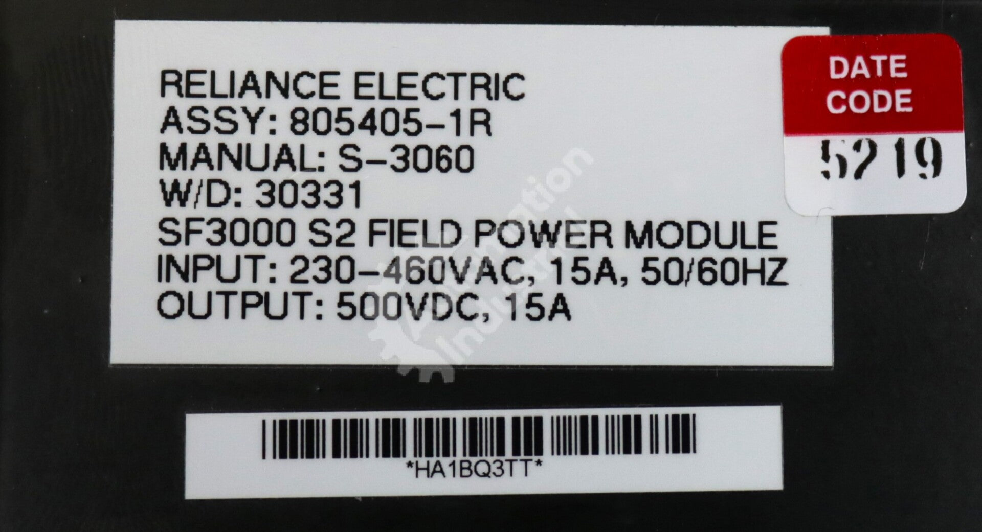 805405-1R By Reliance Electric 230-460 VAC DC Power Supply AutoMax