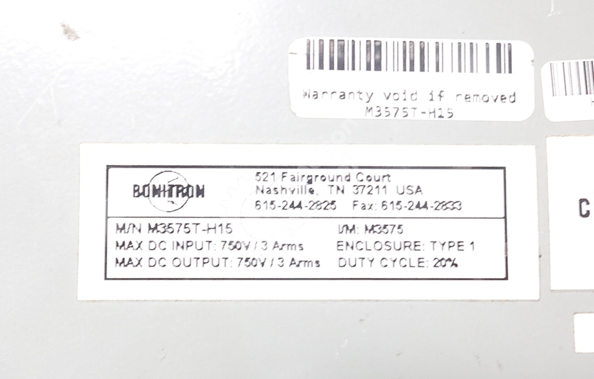 M3575T-H15 By Reliance Electric Model 3575 Standard Braking Transistor Module