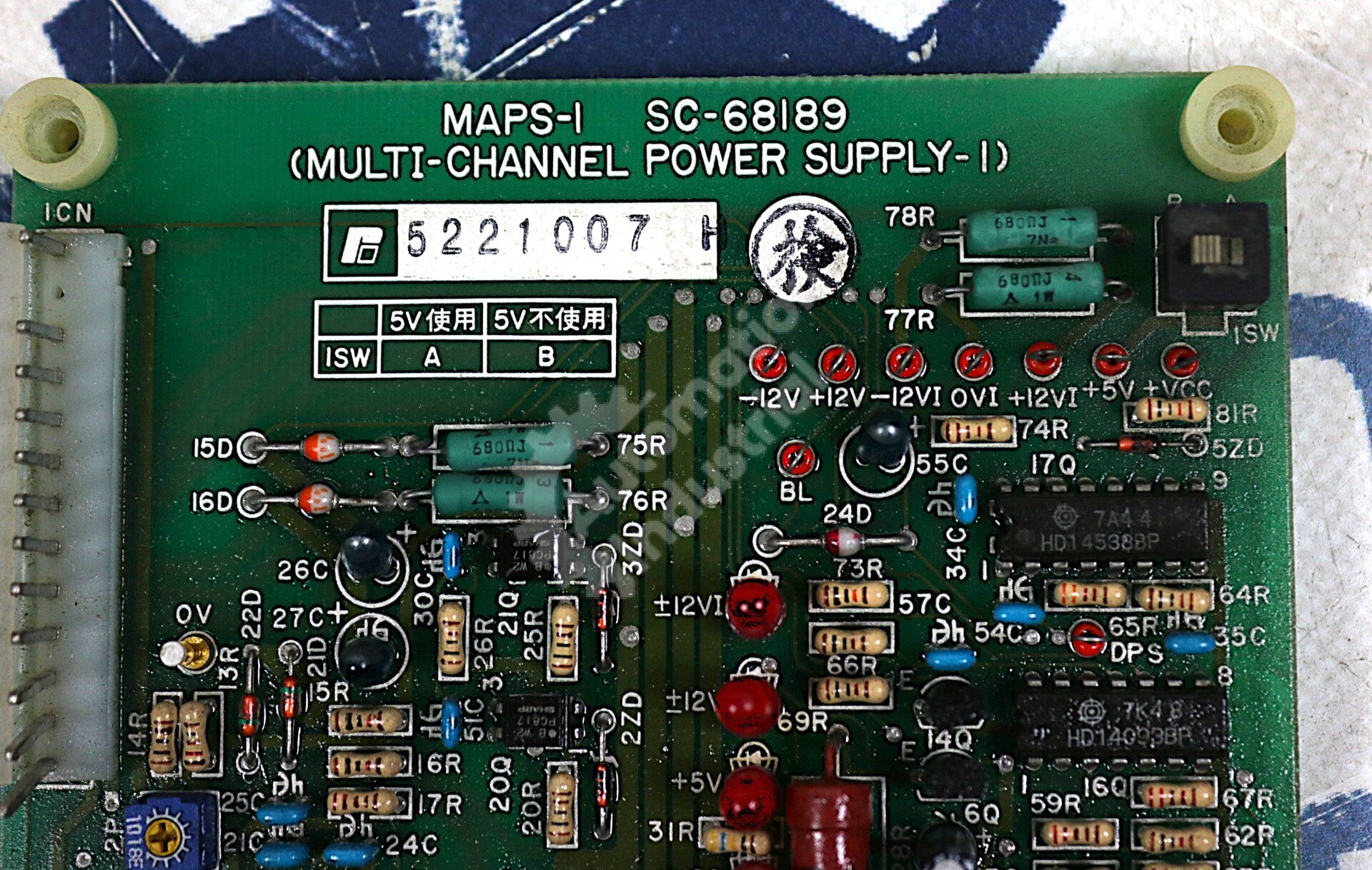 MAPS-1 By Reliance Electric SC-68189 Multi Channel Power Supply Board VZ3000