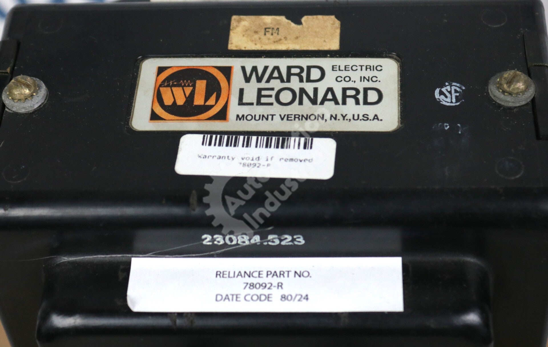 78092-R By Ward Leonard Electric 110 AMP 600VDC Contactor Relay