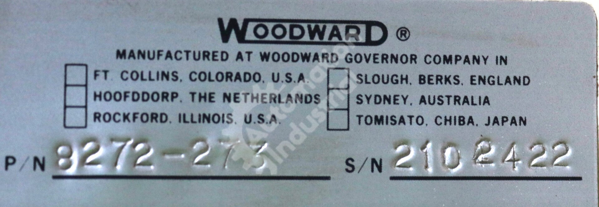 8272-273 By Woodward SPM Synchronizer Governor