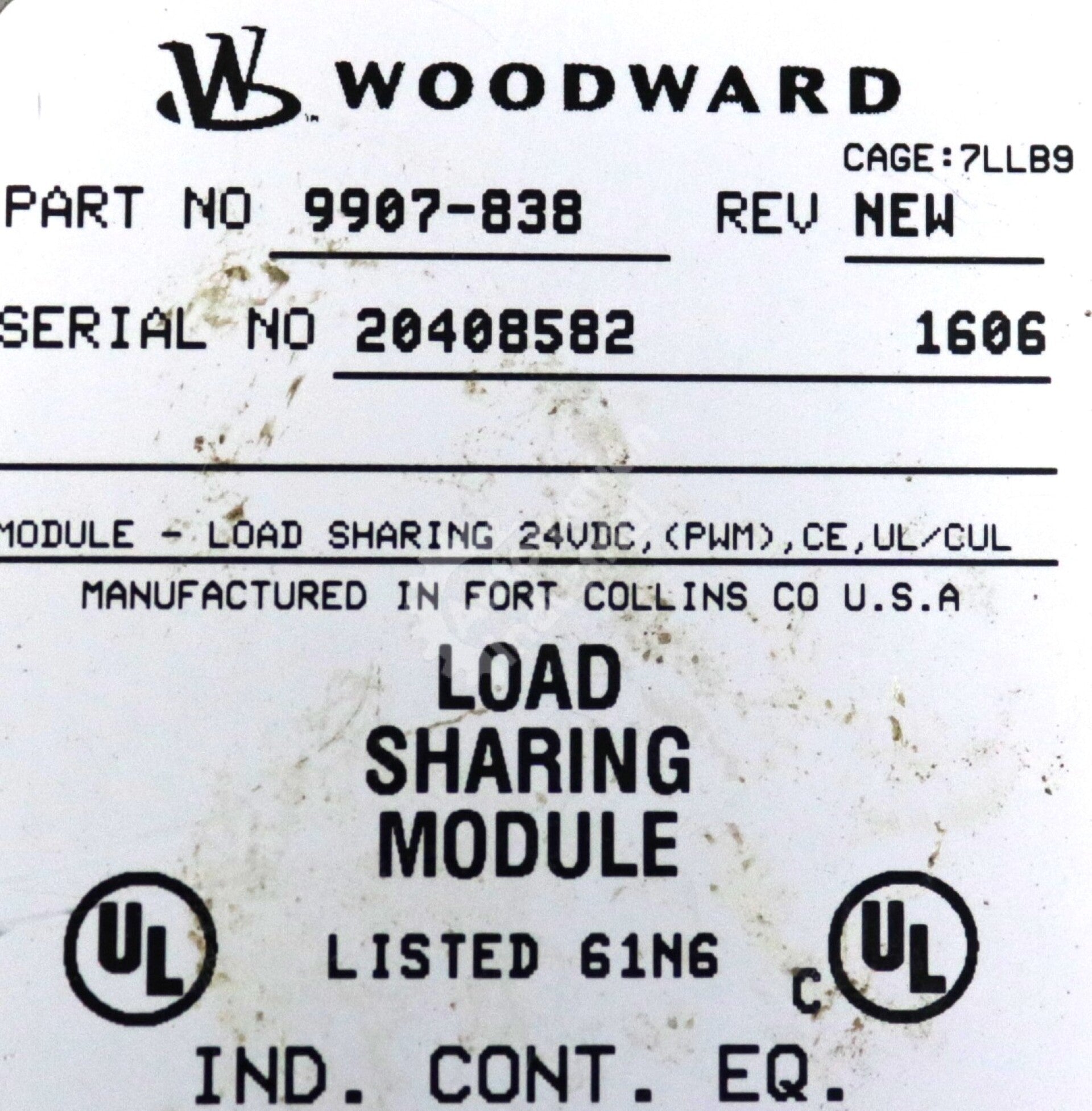 9907-838 By Woodward Load Sharing Module