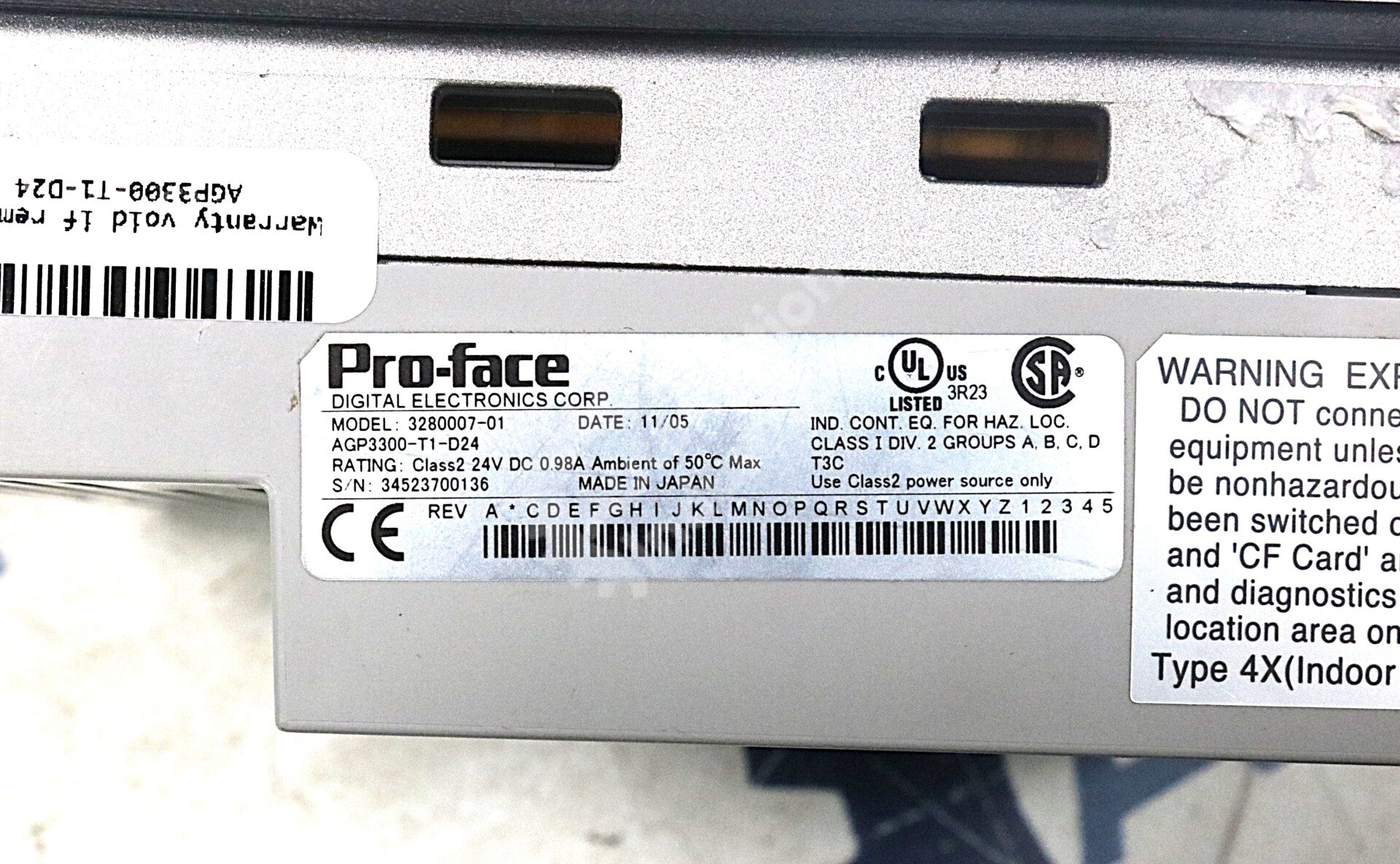 AGP3300-T1-D24 By Proface Xycom PFXGP3300TAD 24VDC Touchscreen 5.7-inch HMI