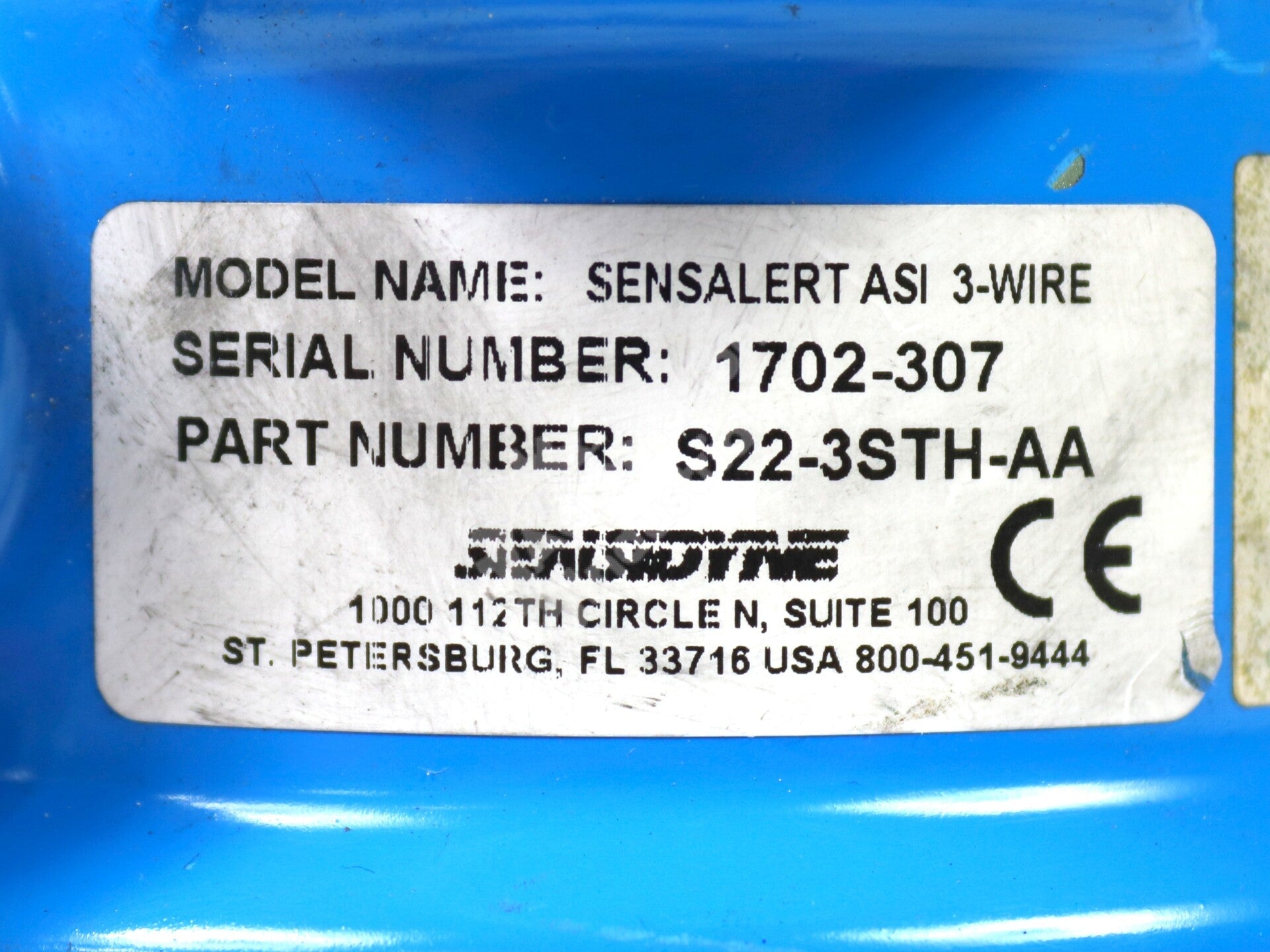 S22-3STH-AA By Sensidyne SensAlert ASI Fixed Point Gas Detector