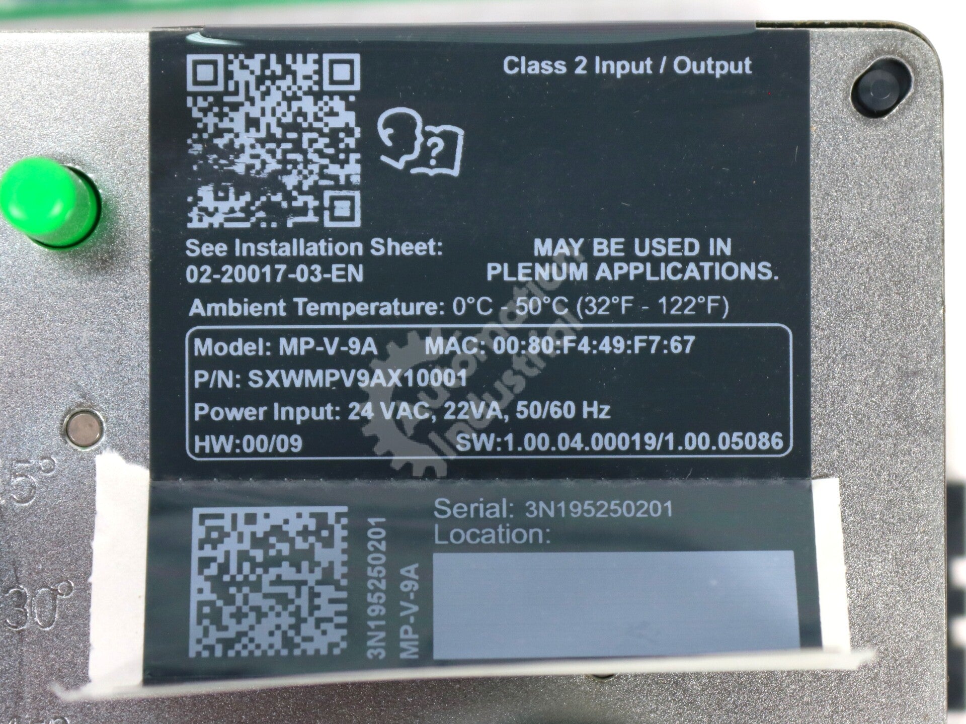 SXWMPV9AX10001 By Schneider Electric 9-Point VAV Field Controller Module NSFP