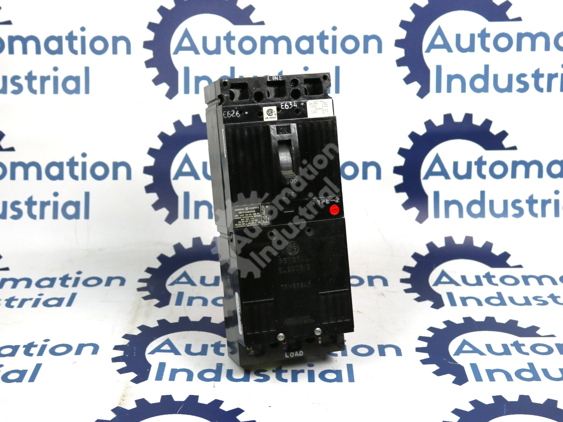 TB13100BWE09 By General Electric 600VAC 100AMP Tri-Break Circuit Breaker