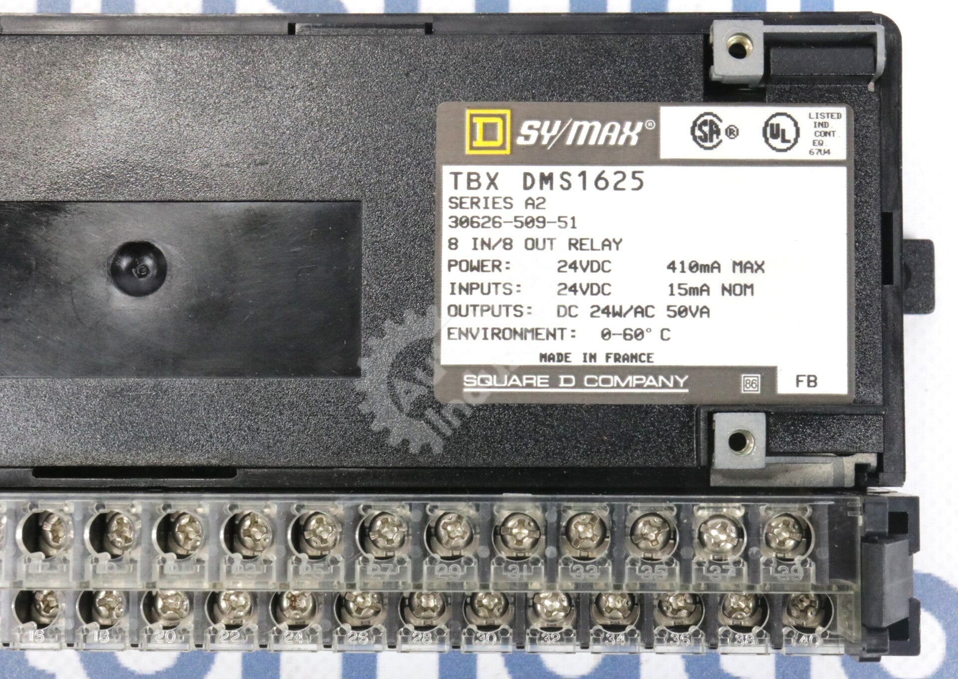 TBX-DMS1625 By Square D 24VDC Relay Base I/O Module