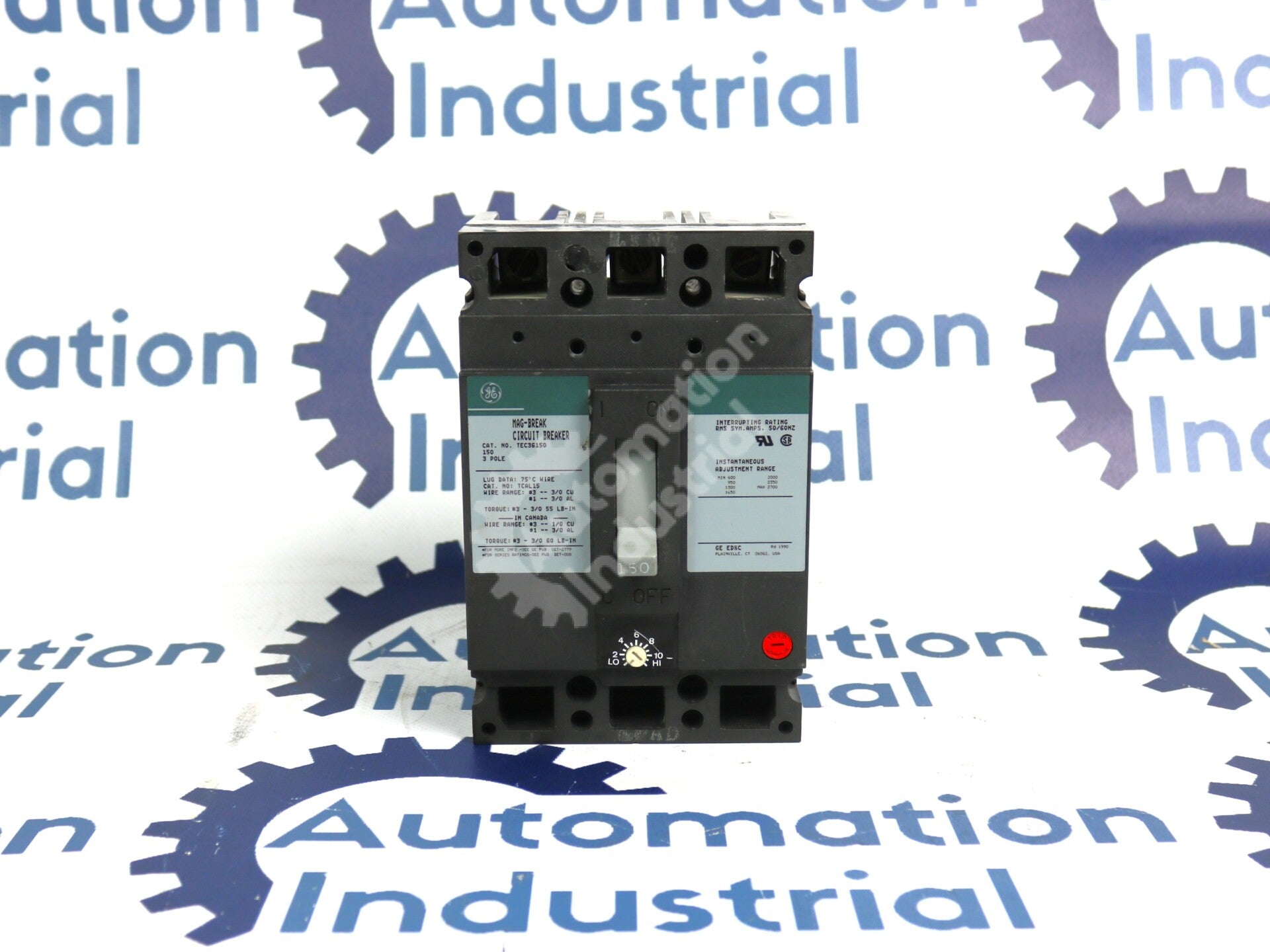 TEC36150 By General Electric 3 Pole 150A Mag-Break Circuit Breaker