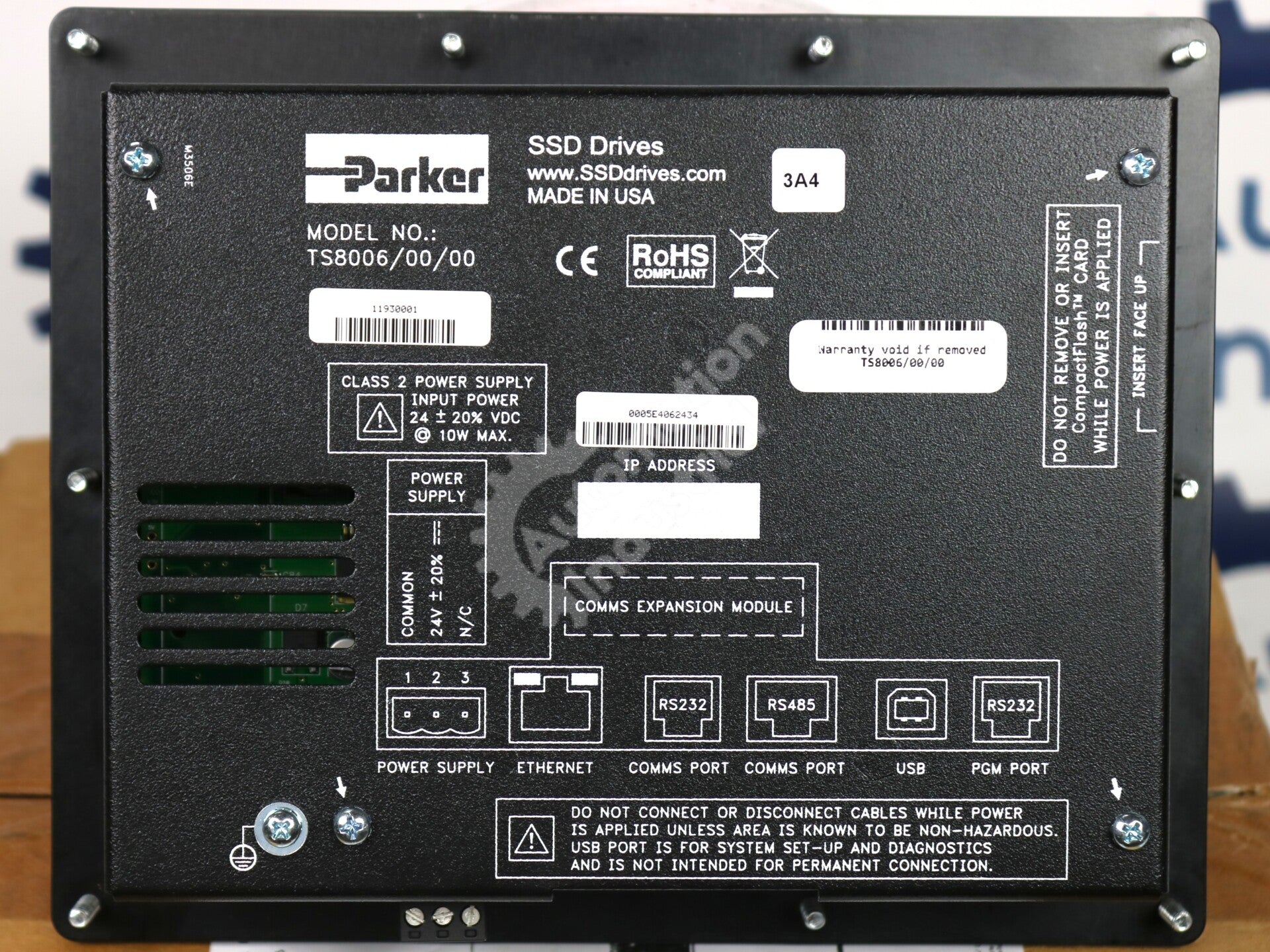 TS8006/00/00 By Parker Eurotherm 5.7In Touchscreen and Pushbutton HMI NSFP