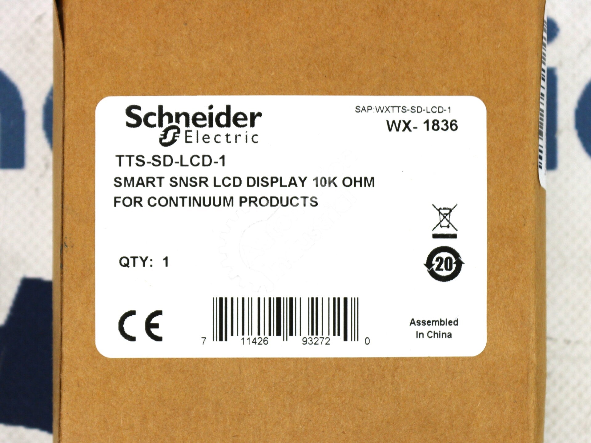 TTS-SD-LCD-1 By Schneider Electric Thermistor Room Temperature Sensor NSFP