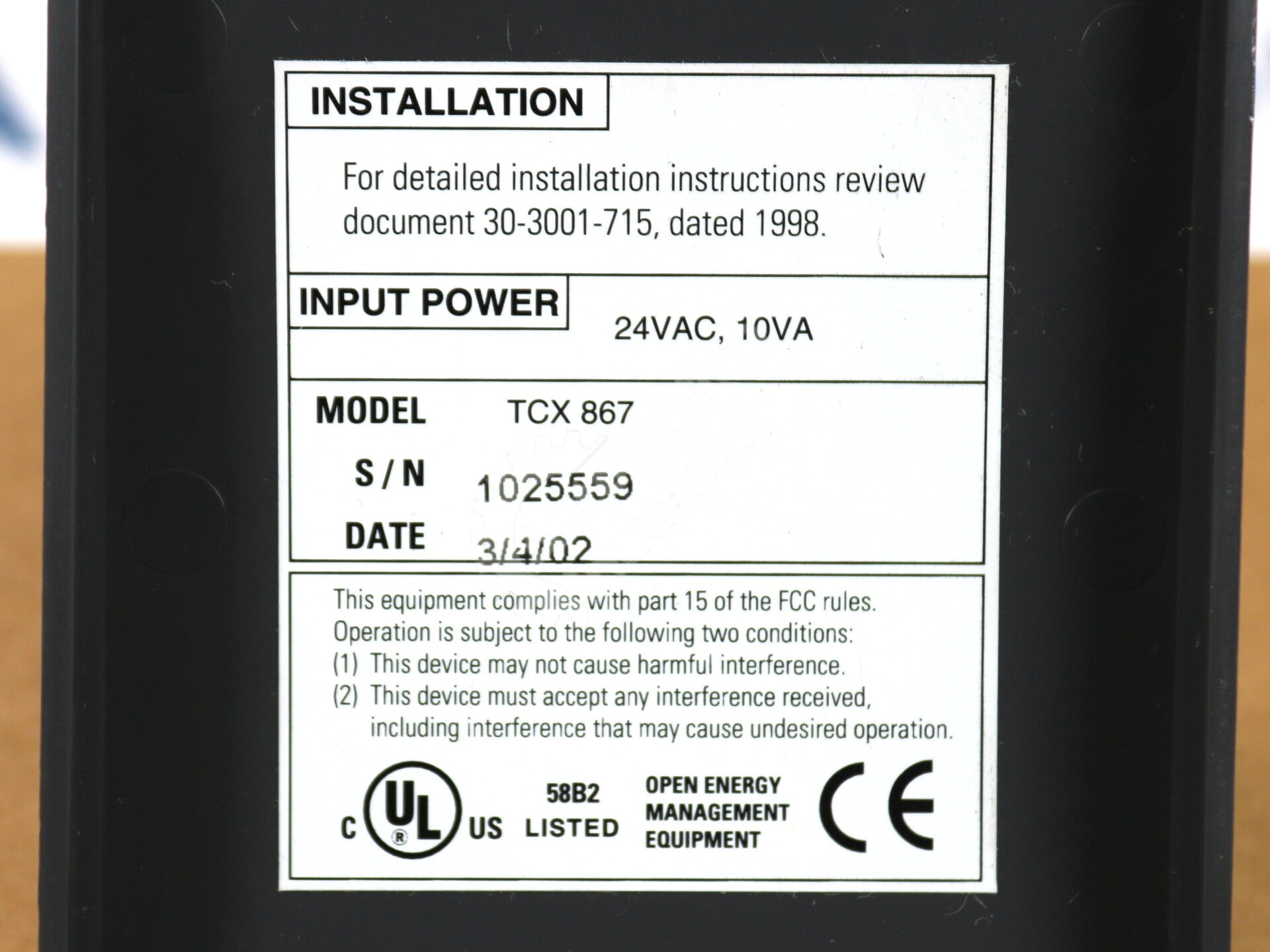 TXC-867 By Schneider Electric 7-Point Compact Terminal Control Unit