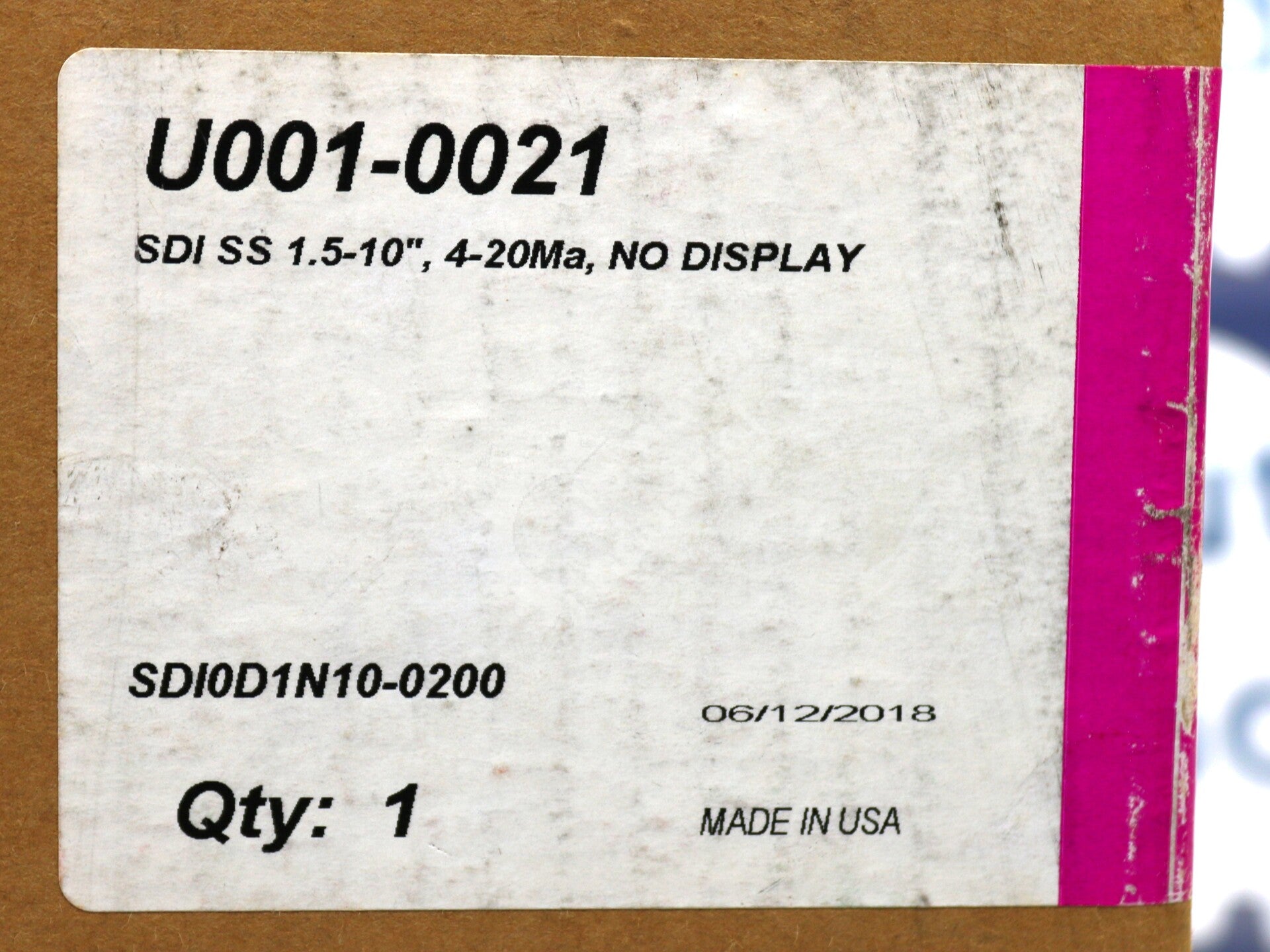 SDI0D1N10-0200 By Badger Meter Inc. U001-0021 Steel Flow Meter New Sealed