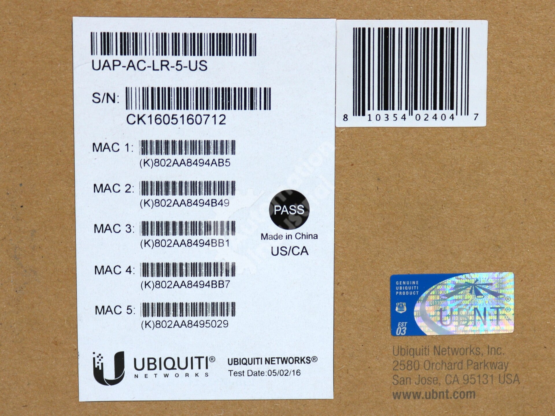 UAP-AC-LR-5-US By Ubiquiti UniFi UAP-AC-LR 5 Long-Range WiFi Access Points NSFP