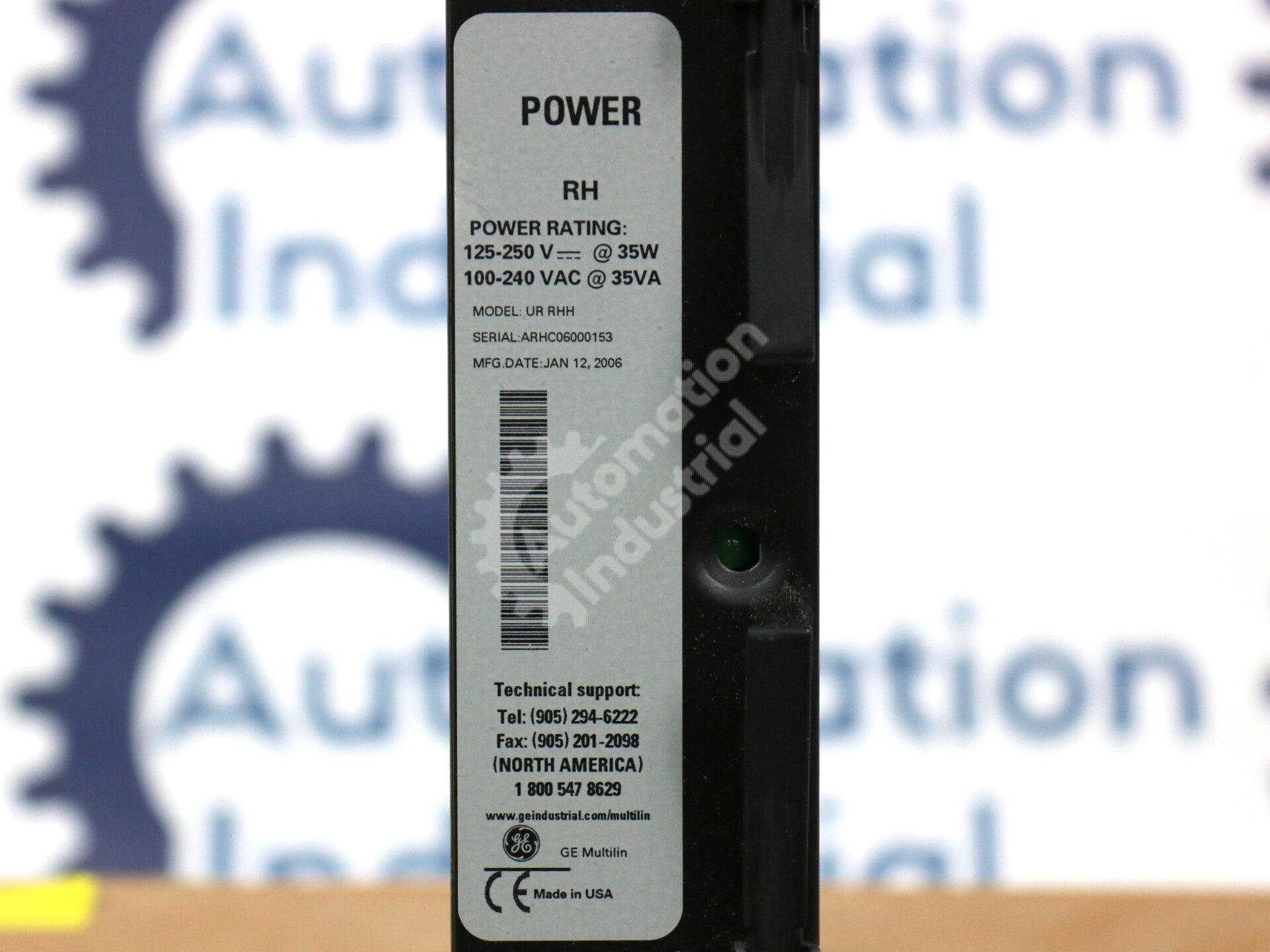 UR RHH By GE Multilin UR-RHH Power Supply Module NSFP