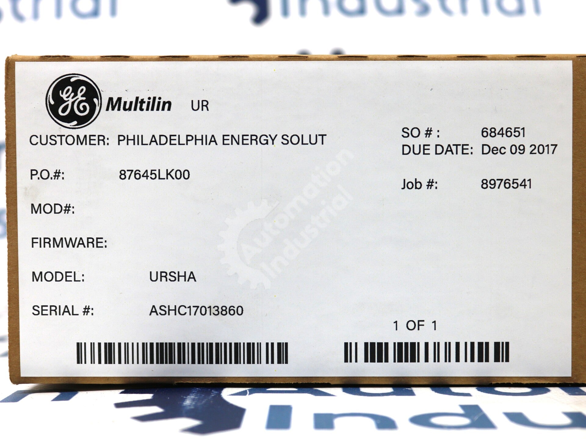 UR SHA By GE Multilin UR-SHA 125-250V 100-240V .75AMP Power Supply Module NSFP