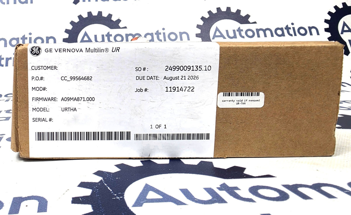 UR THA By GE Vernova Multilin UR-THA 125/250V AC/DC Horiz Pwr Supply New Sealed