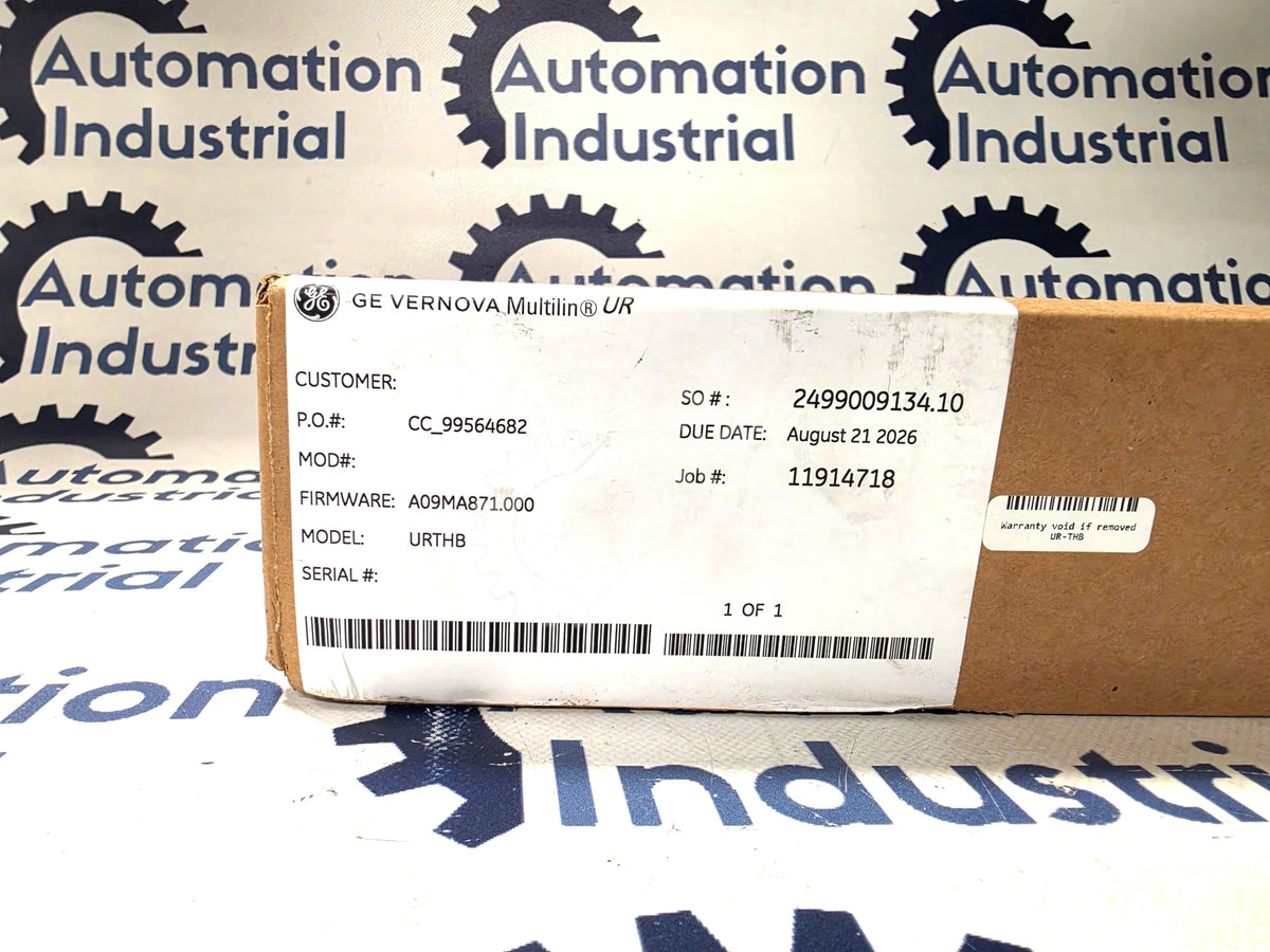 UR THB By GE Vernova Multilin UR-THB 125/250V AC/DC Vert Power Supply New Sealed