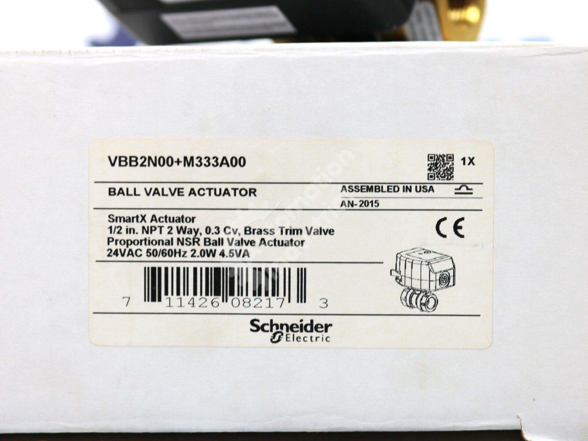 VBB2N00+M333A00 By Schneider Electric 0.3Cv Ball Valve Actuator NSFP